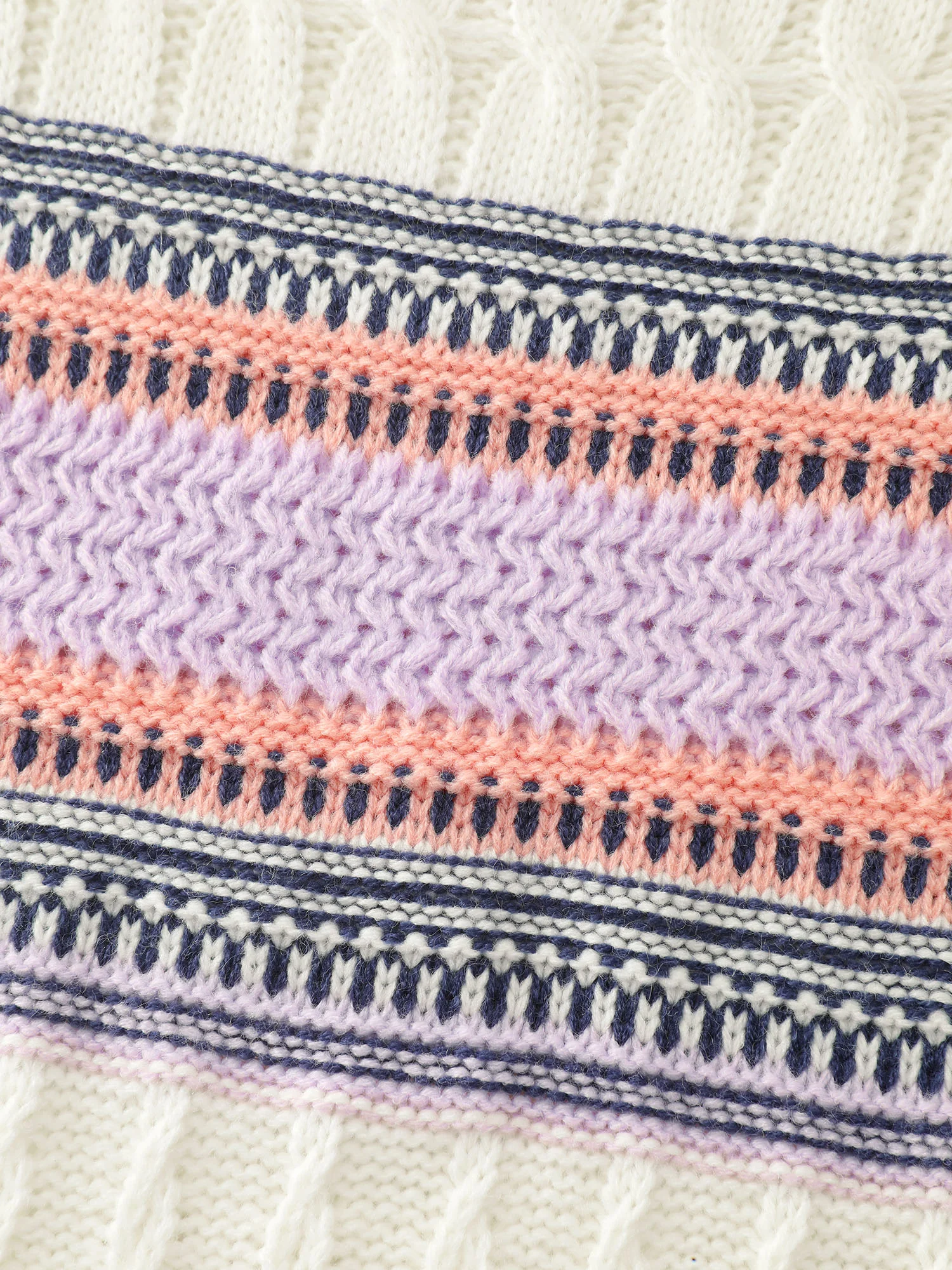 Boho Pattern Jacquard Pullover - Image 5
