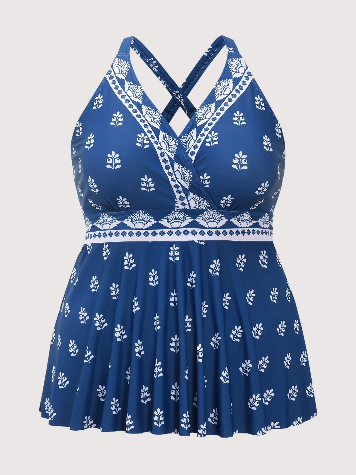 Boho Print A-Line Adjustable Swim Top - Image 4