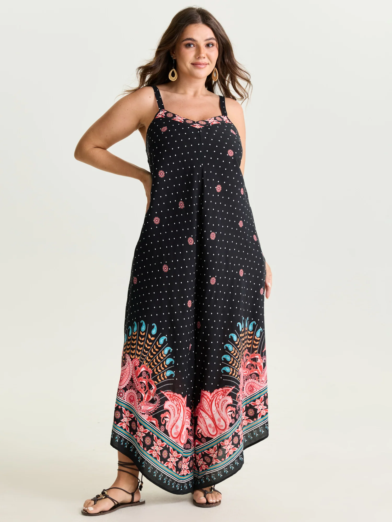 Boho Print Asymmetrical Hem Jumpsuit - Image 14