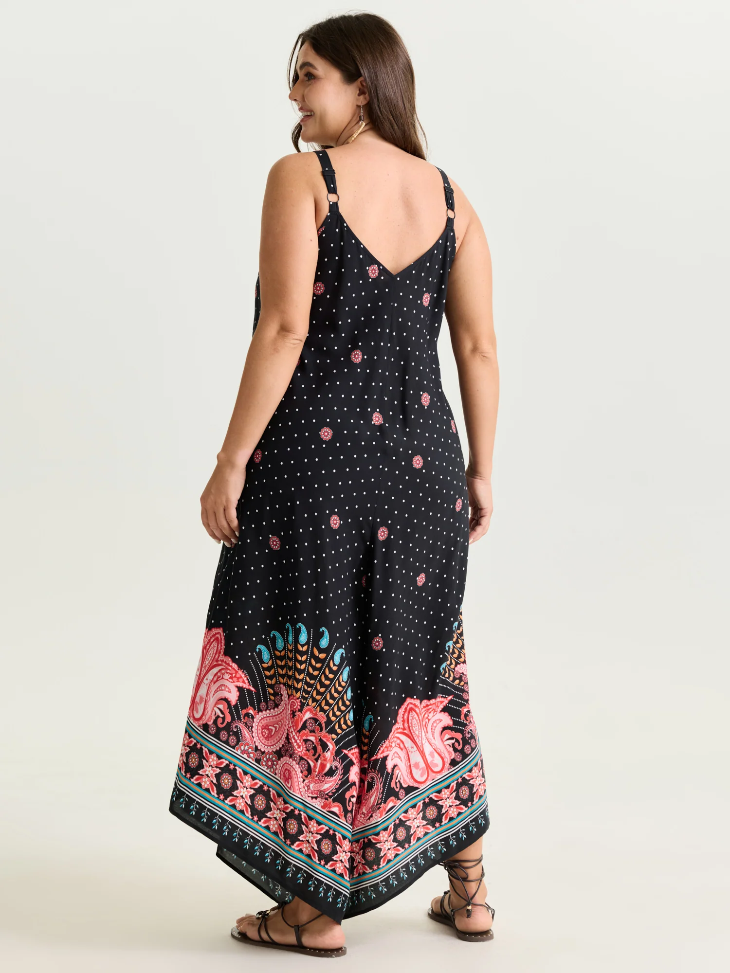 Boho Print Asymmetrical Hem Jumpsuit - Image 15