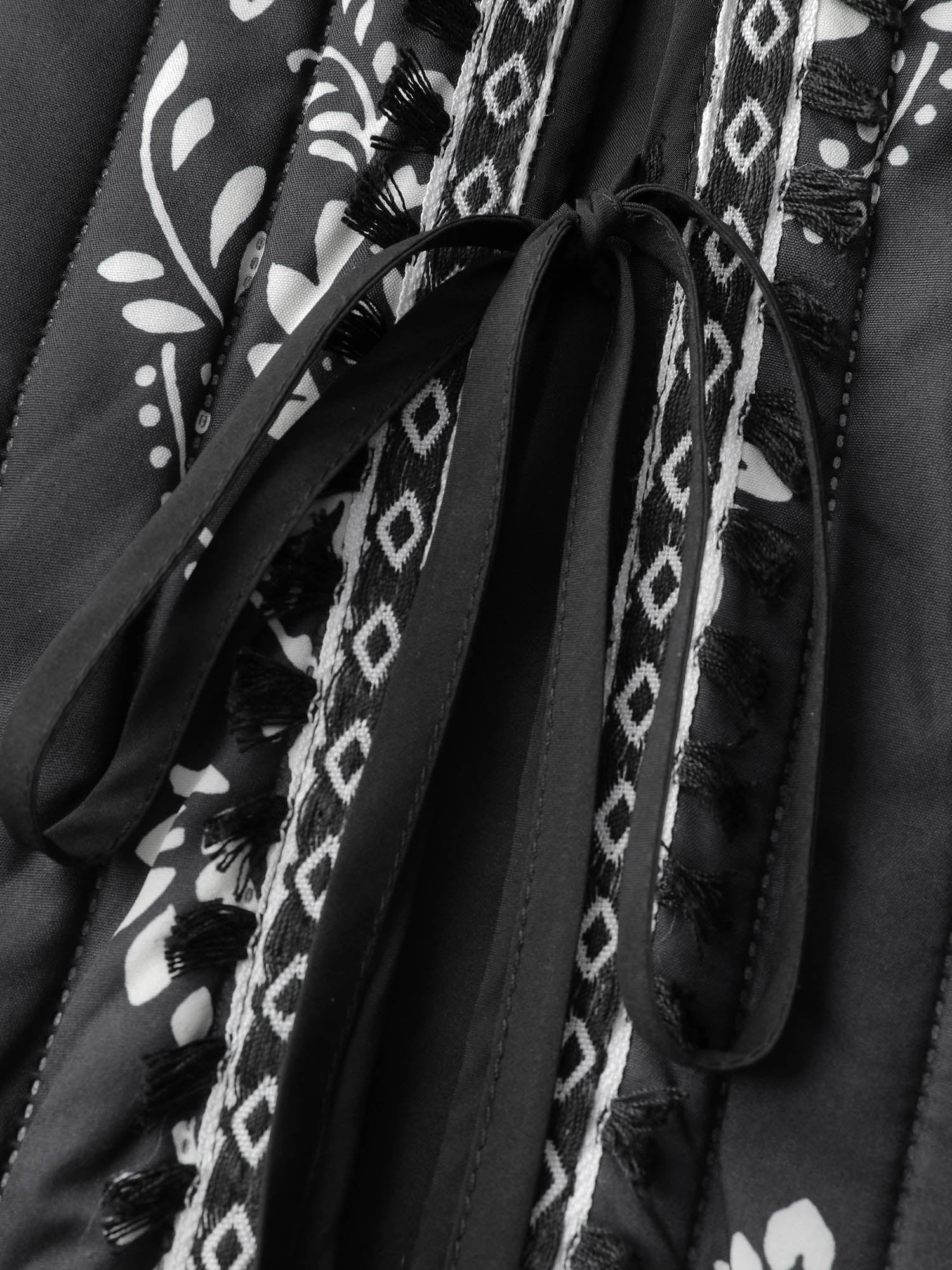 Boho Print Double Front-Tie Vest - Image 7