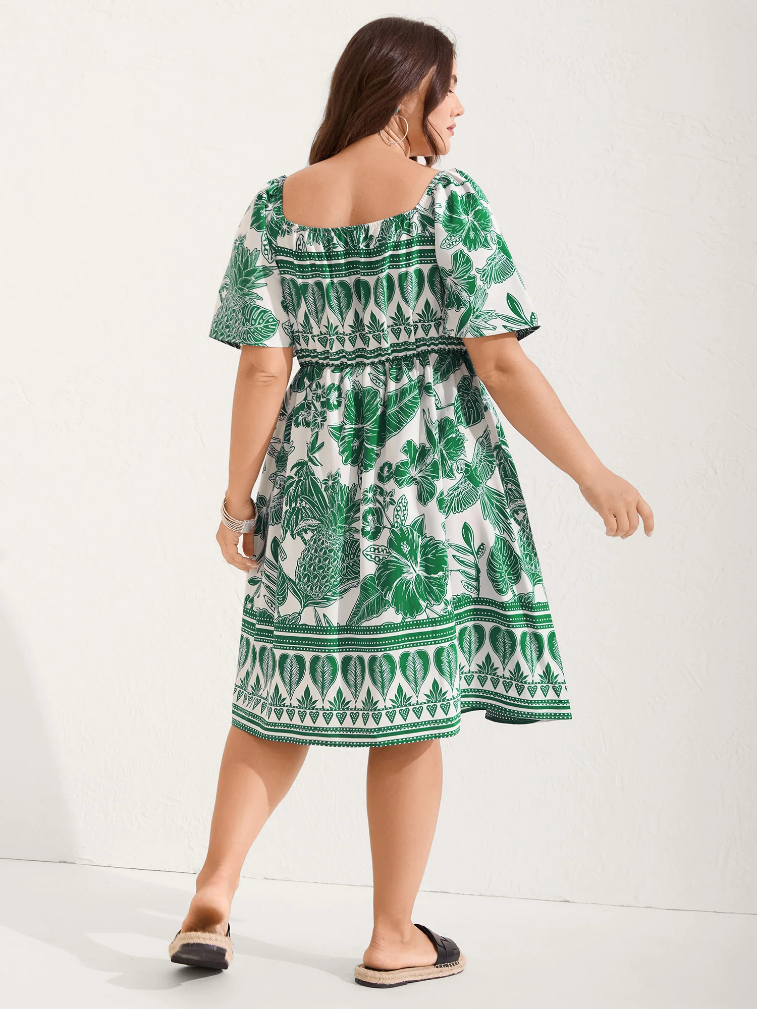 Boho Print Fit Flare Pockets Mini Dress - Image 15