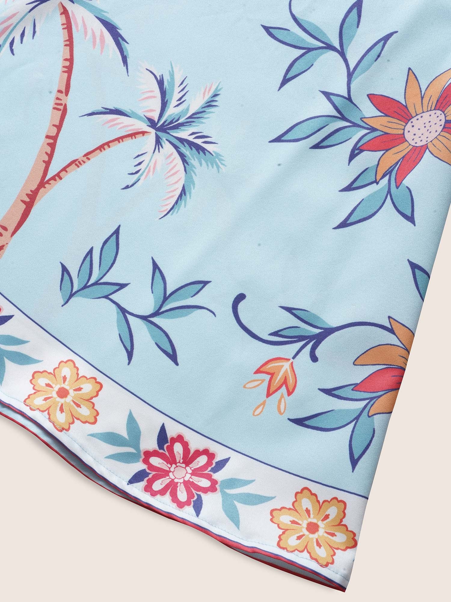 Boho Print Heart Neckline Twist Front Blouse - Image 6