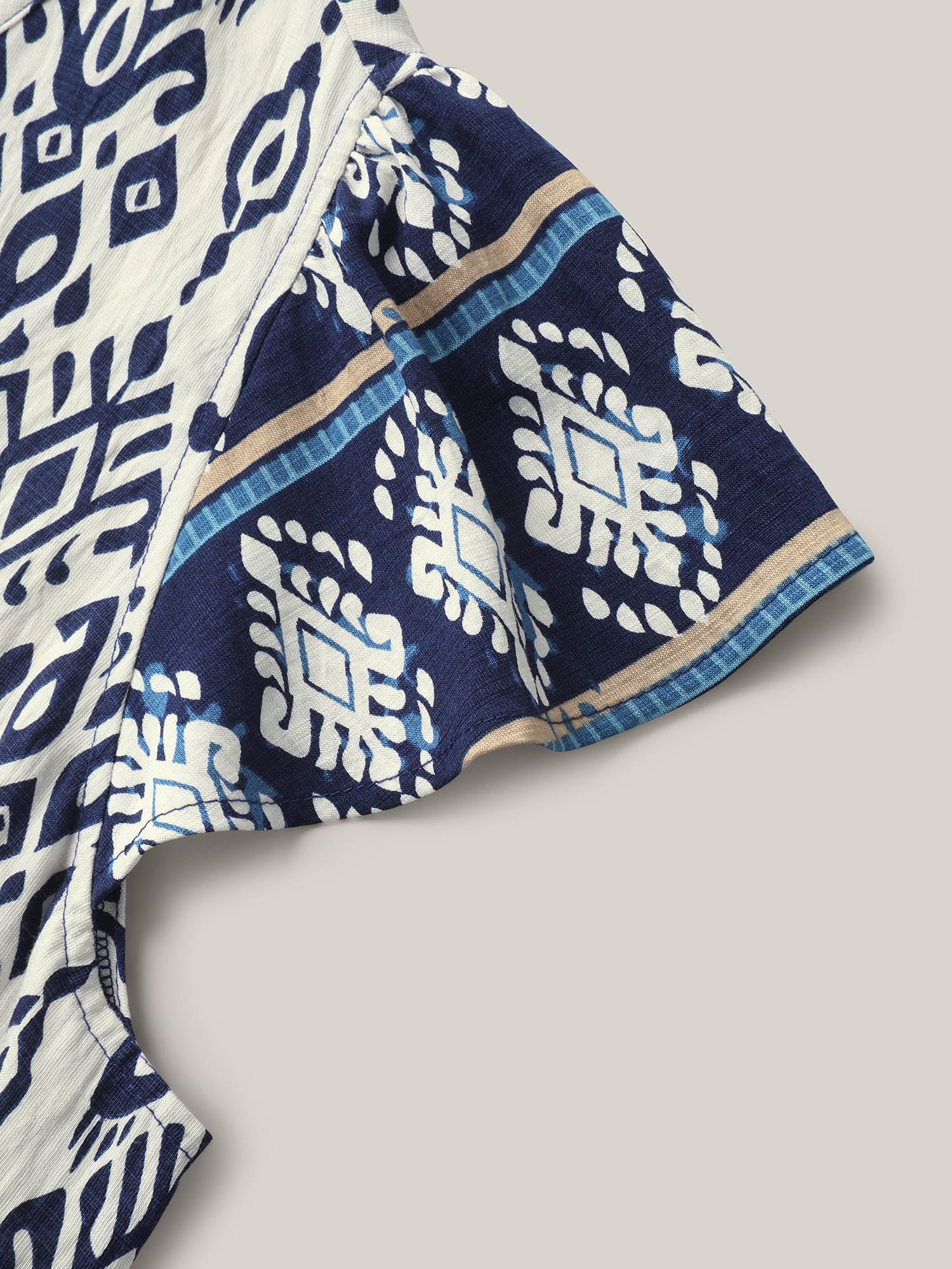 Boho Print High-Low Hem Shirt - Image 6