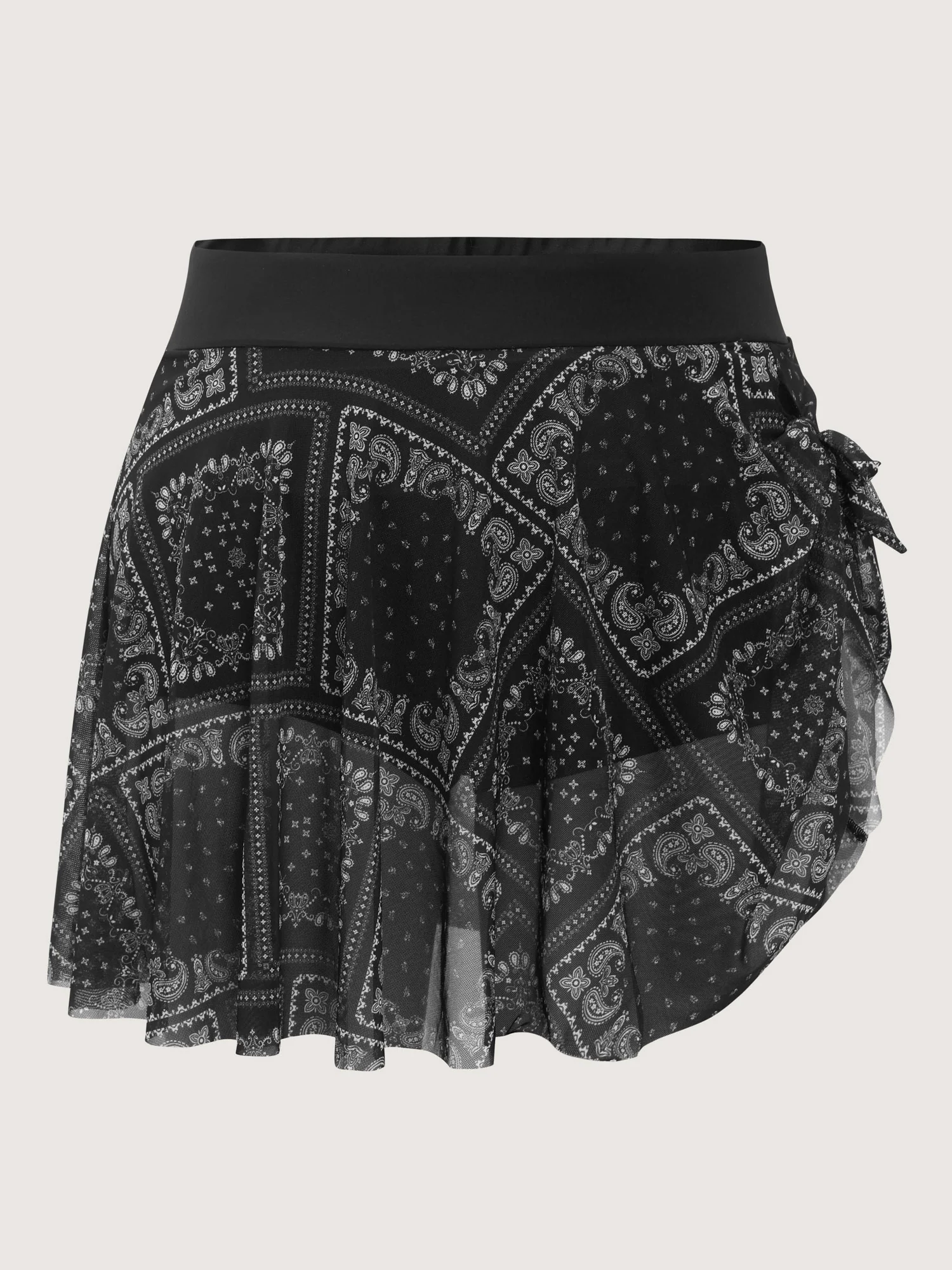 Boho Print Lace Trim Swim Bottoms - Image 6