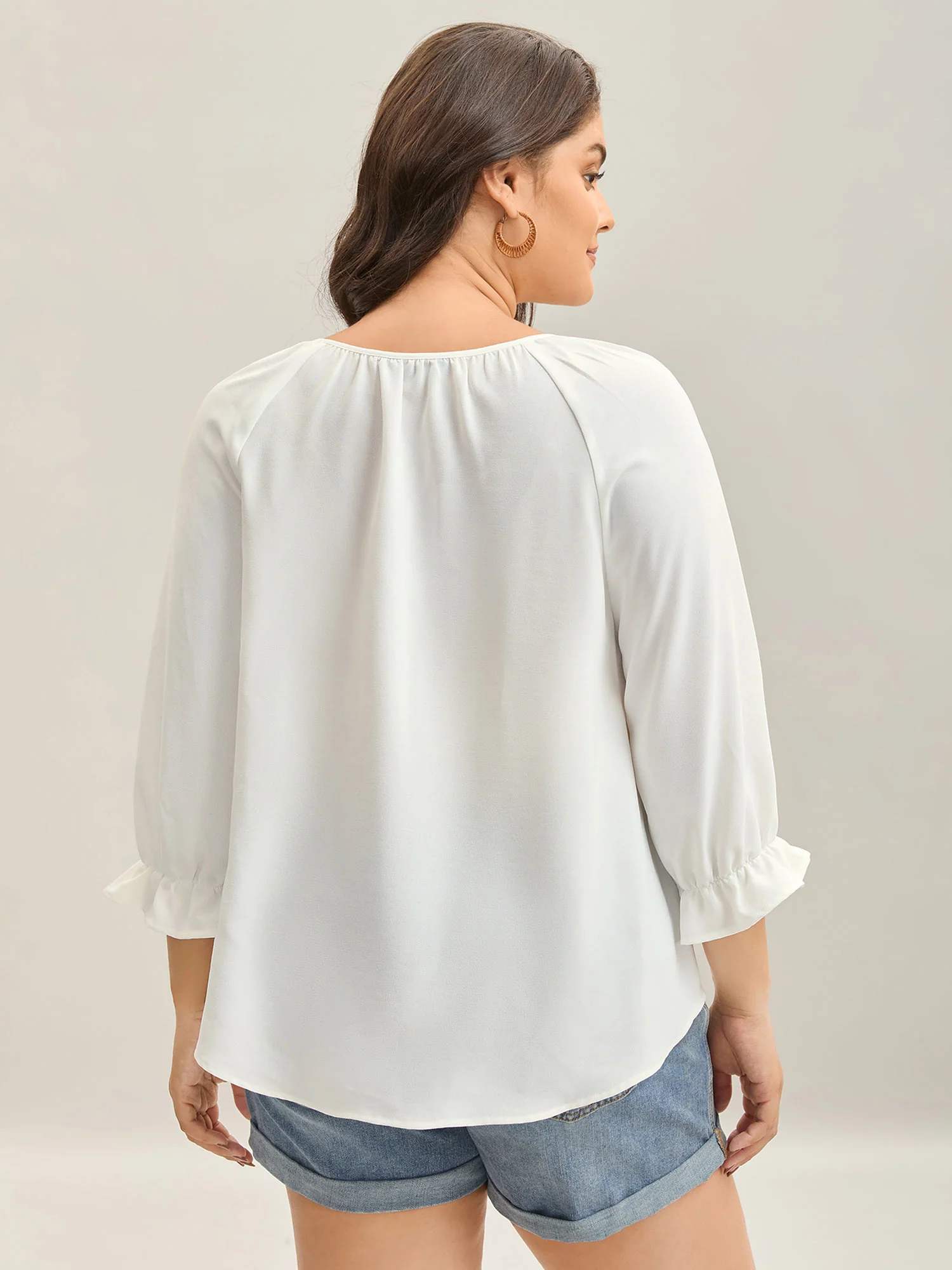 Boho Print Neck Tassels Shirt - Image 4