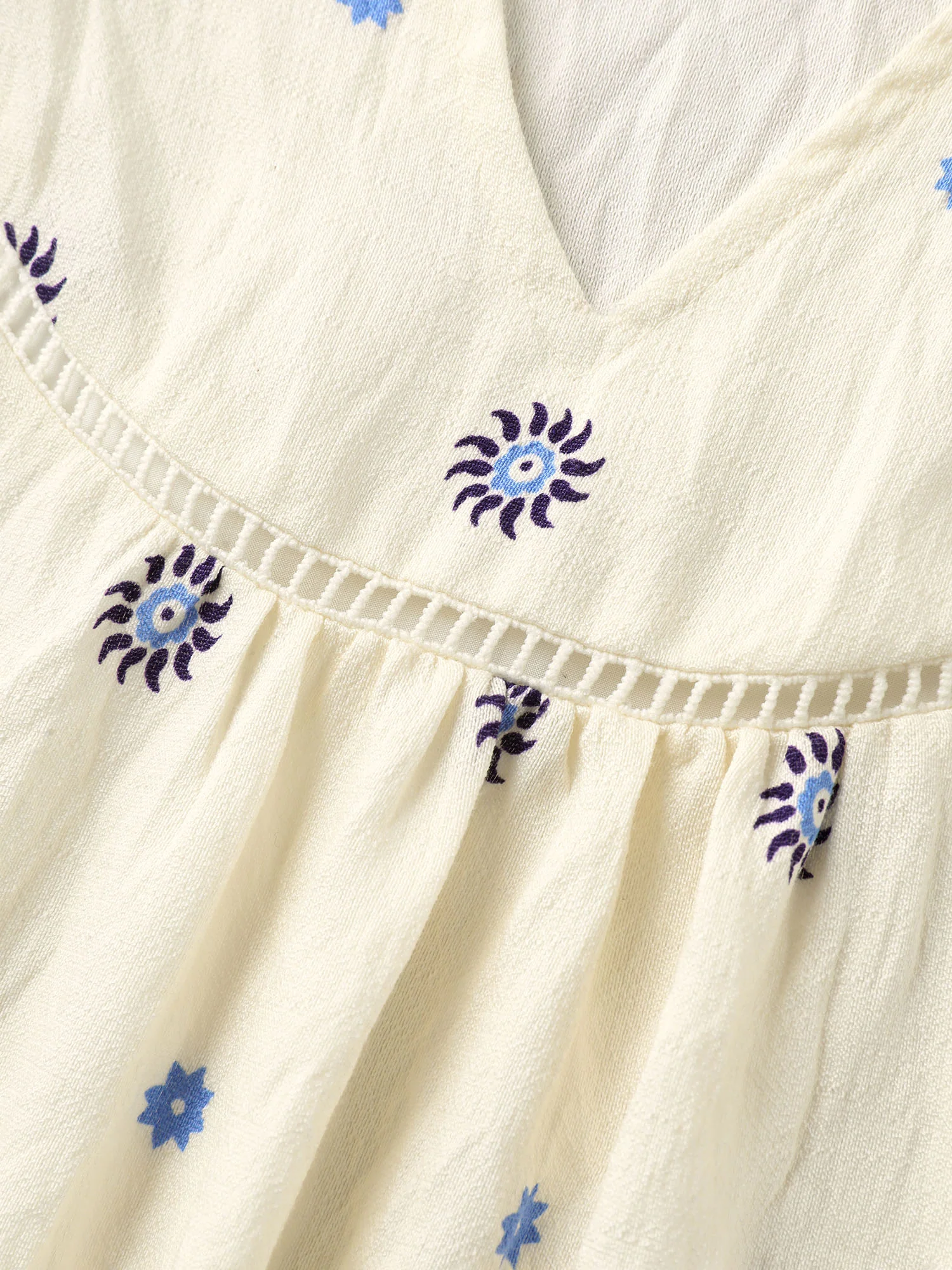 Boho Print Notched Collar Blouse - Image 6