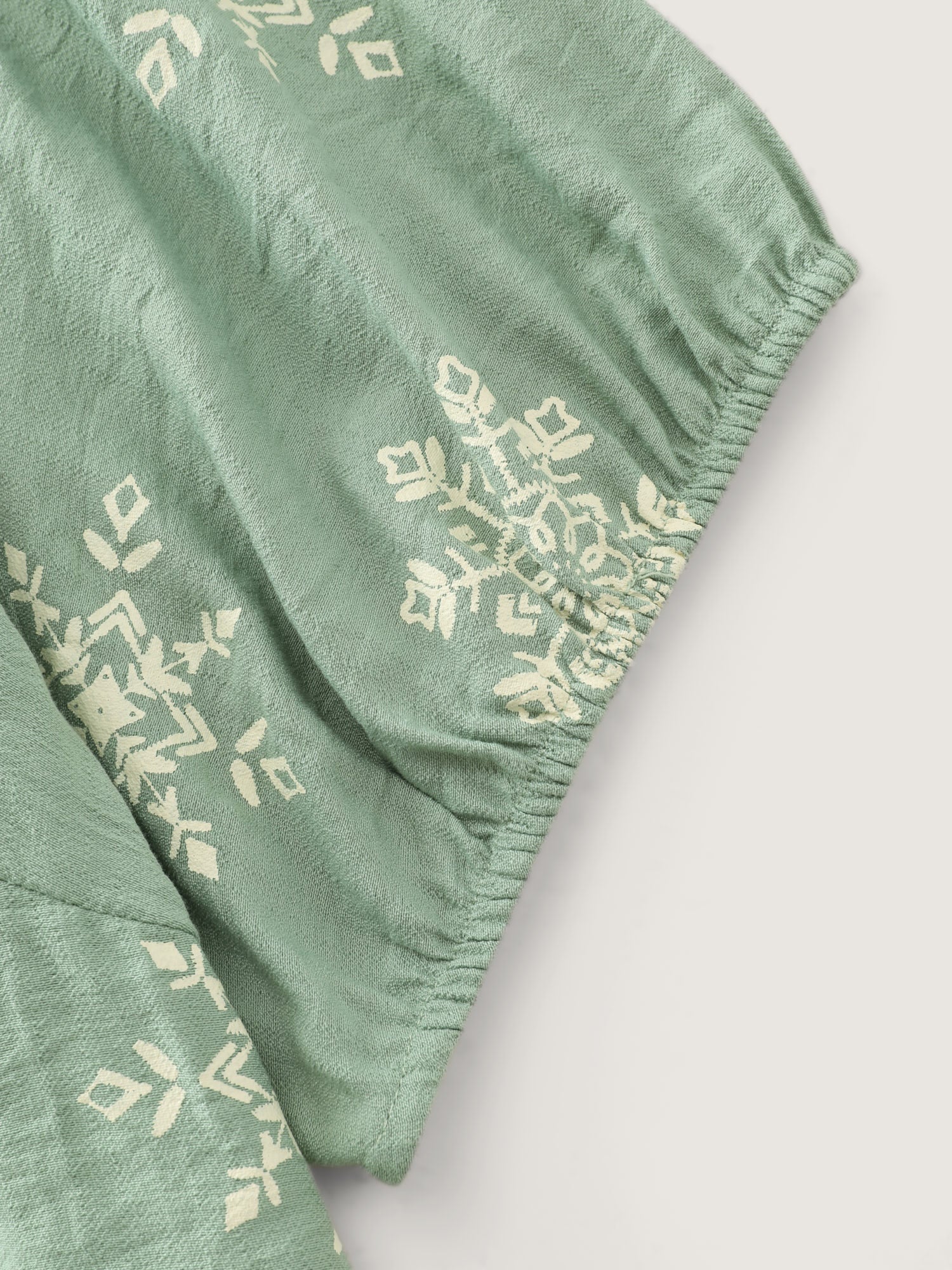 Boho Print Puffy Sleeve Blouse - Image 6