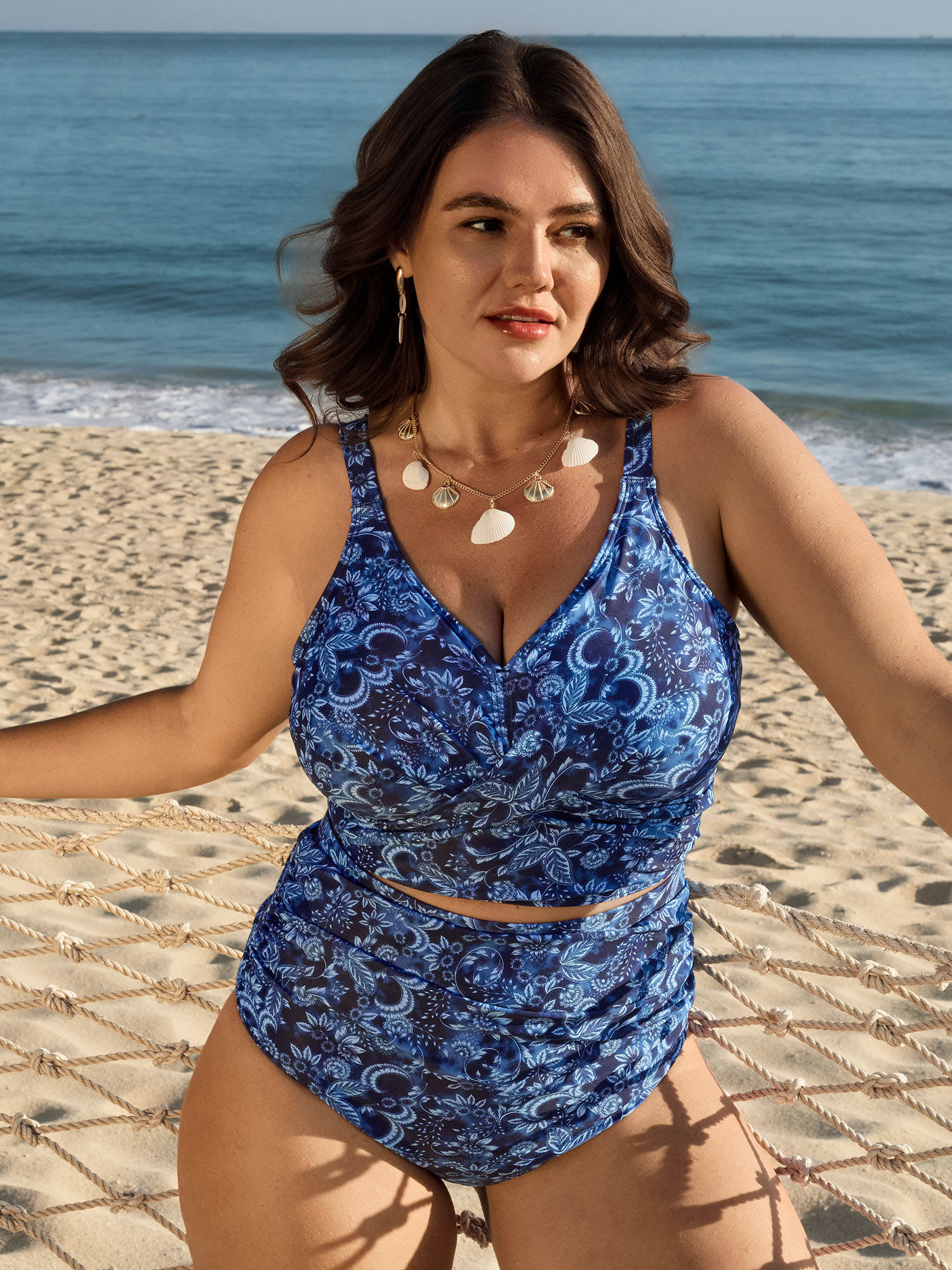 Sunkissed Floral Print Ruched Bikini Top - Image 3