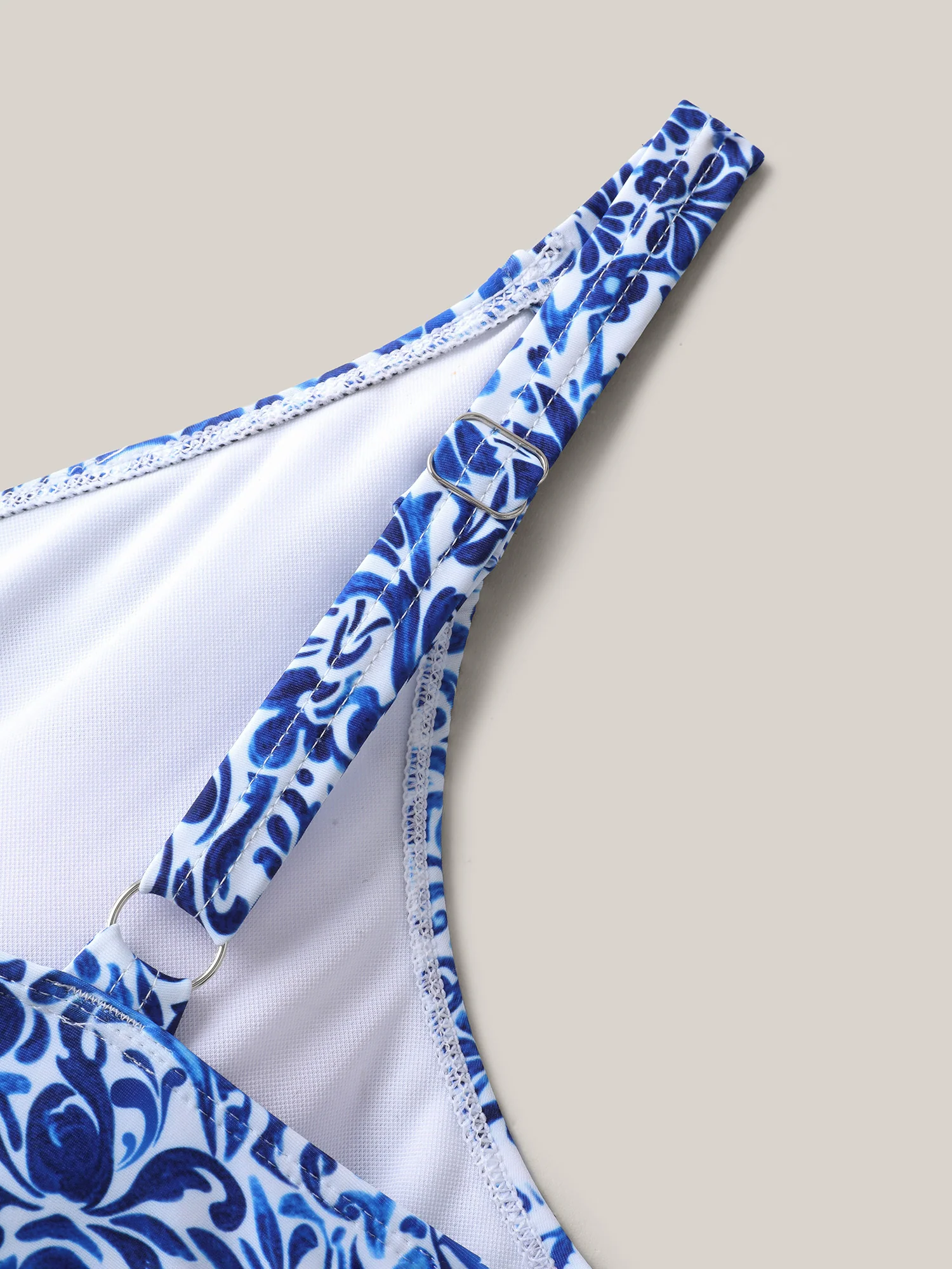 Boho Print Ruffled One-Piece Swimsuit - Image 6