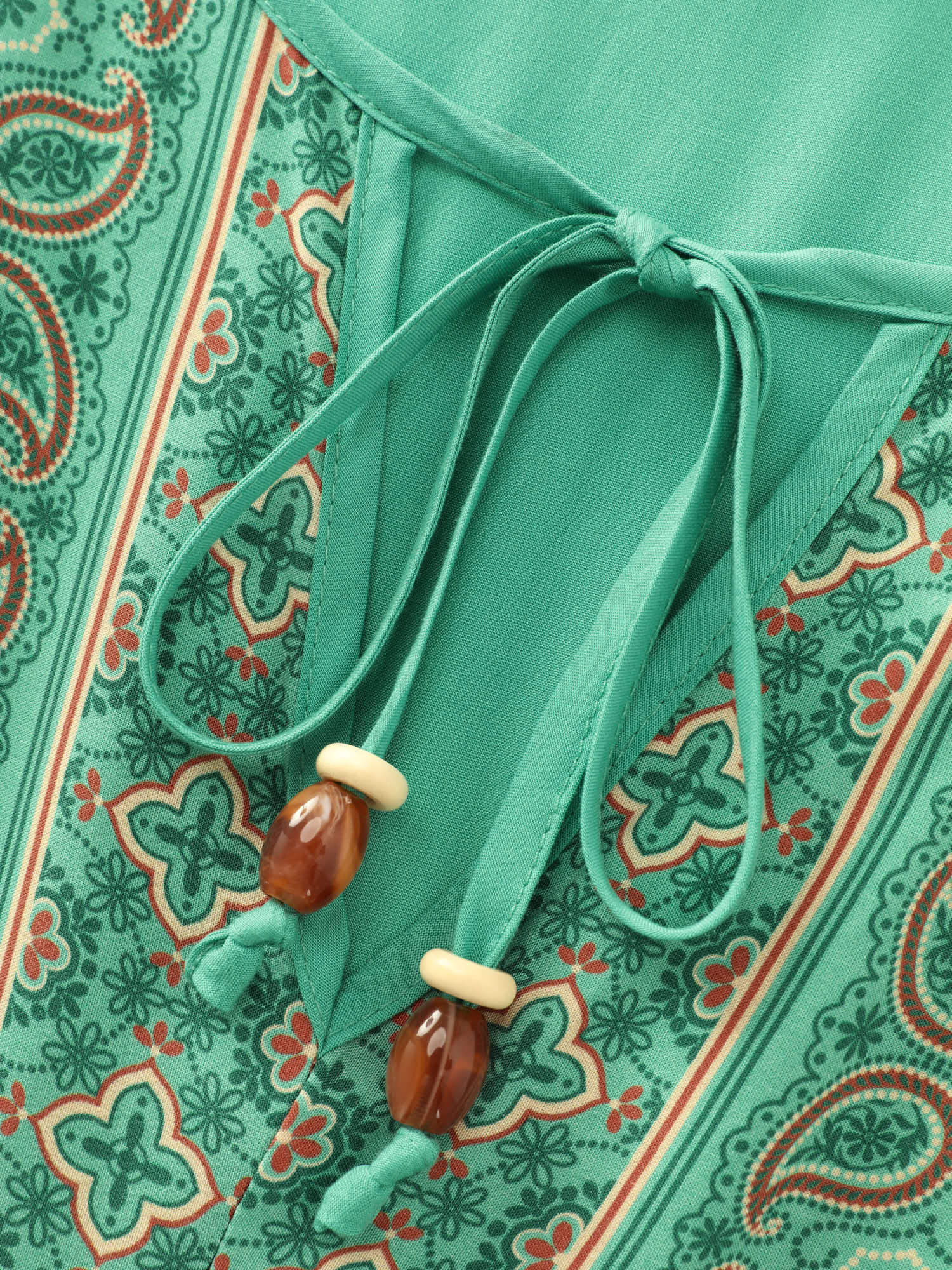 Boho Print Ruffled Sleeve Mini Dress - Image 5