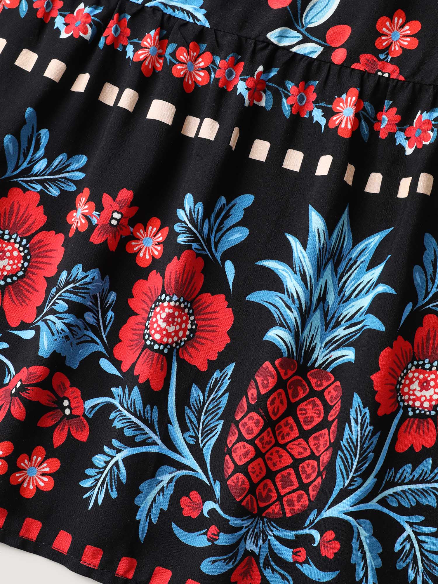 Boho Print Shoulder Tie Midi Dress - Image 6