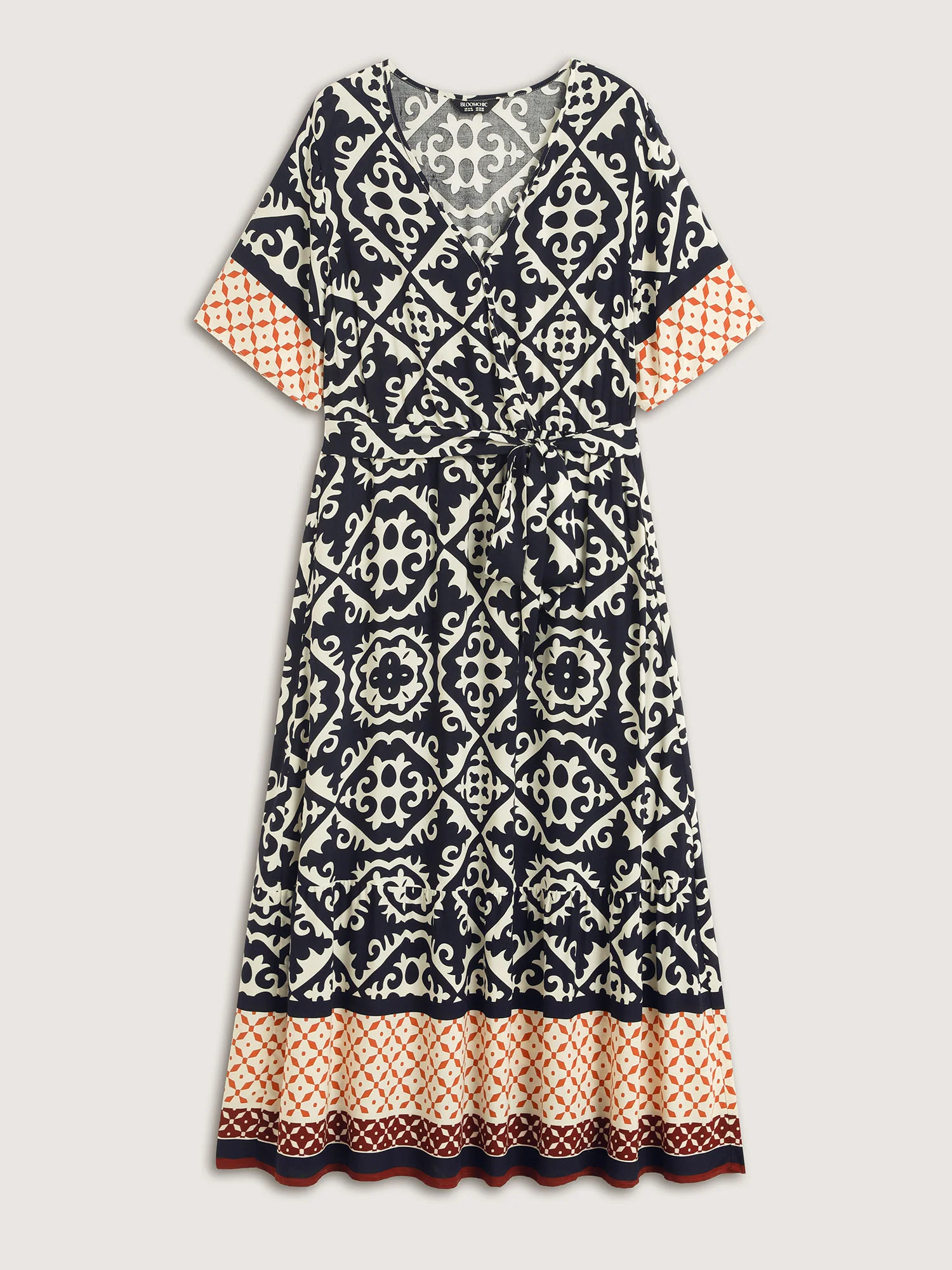 Boho Print Side Tie Maxi Dress - Image 8