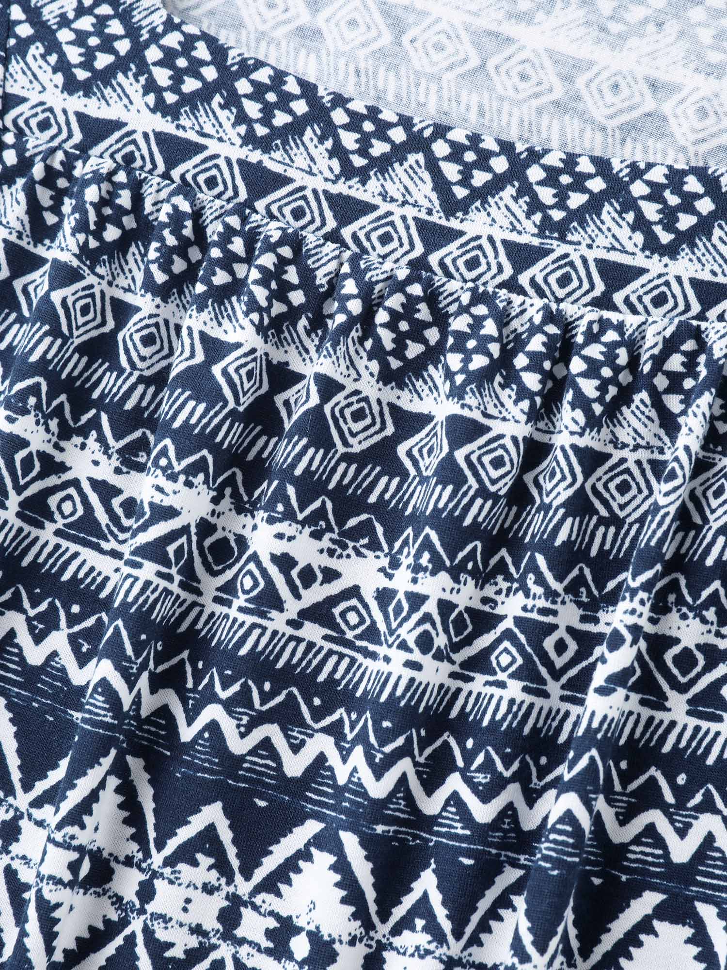 Boho Print Square Neck T-Shirt - Image 6