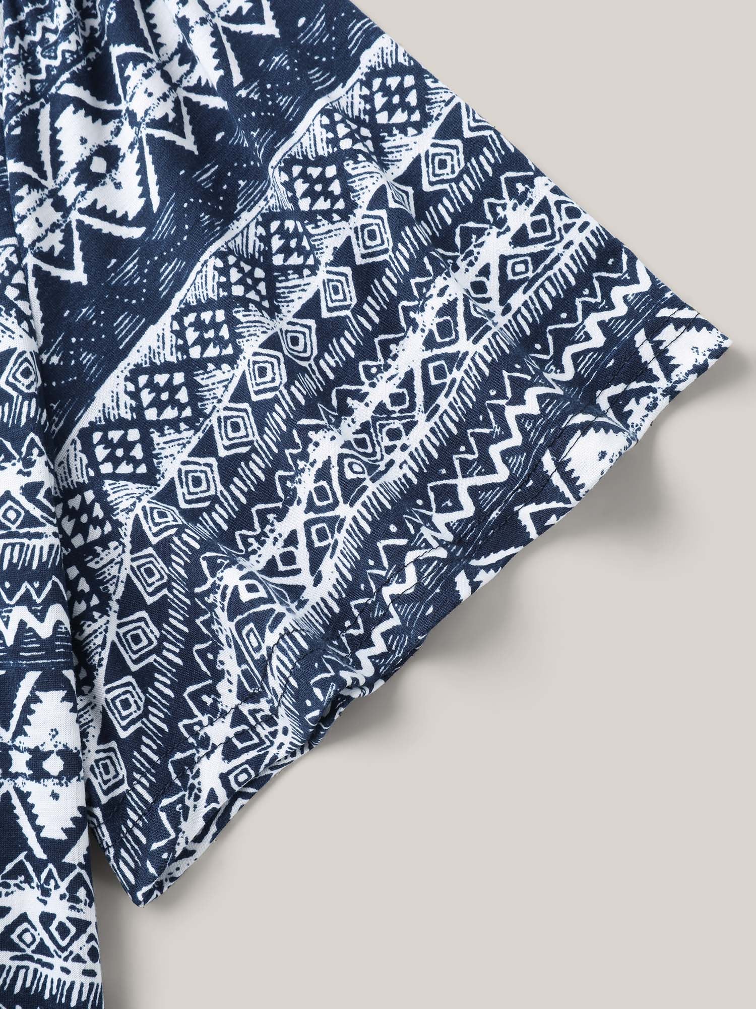 Boho Print Square Neck T-Shirt - Image 7