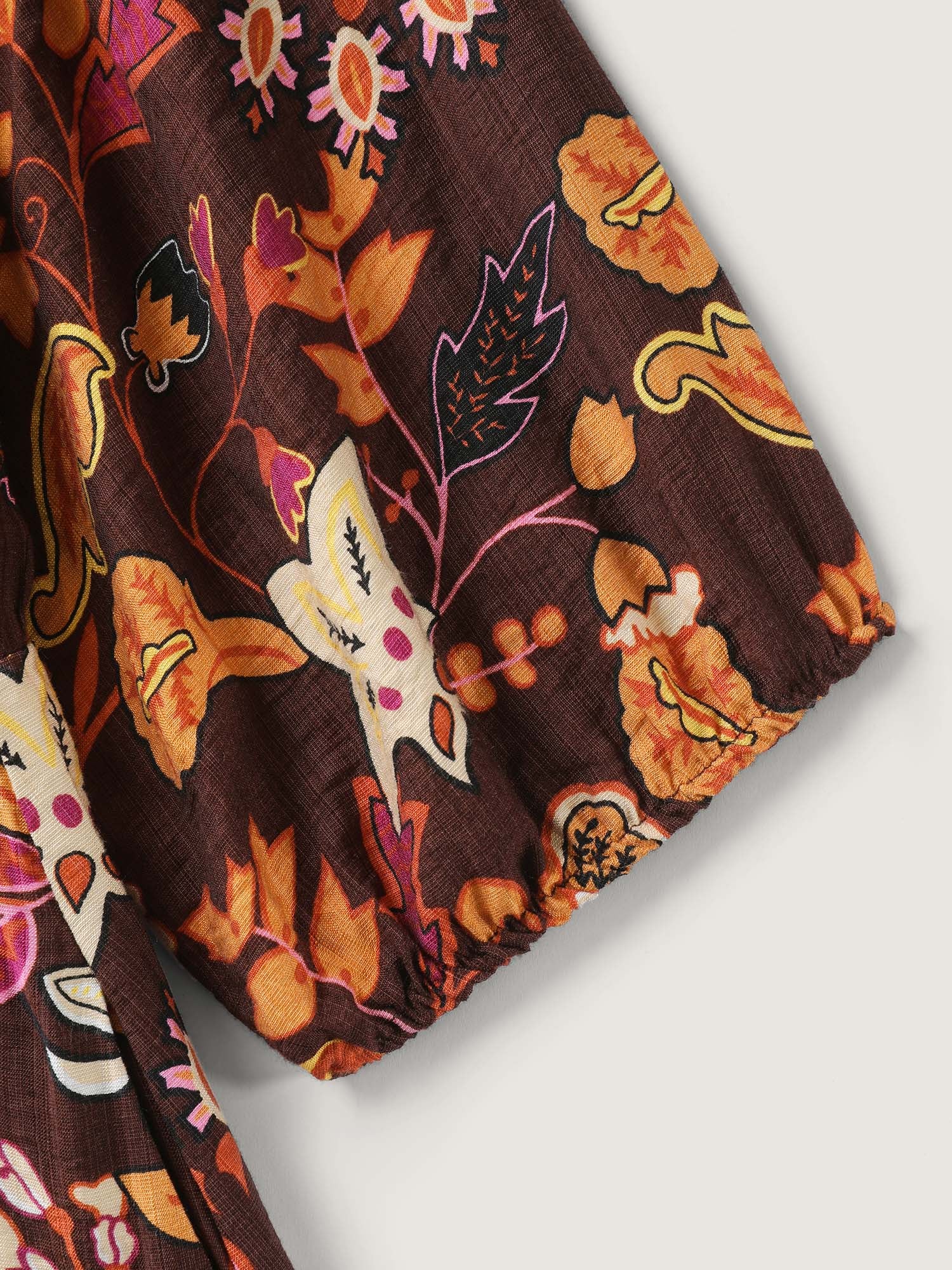Boho Print Stretchy Waist Maxi Dress - Image 6