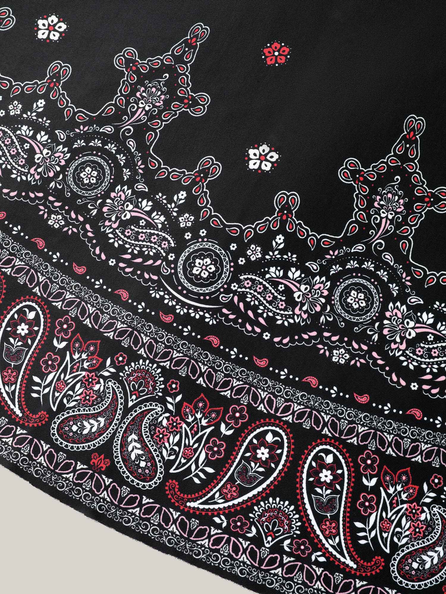 Boho Print Surplice Neck Swim Skirt - Image 7