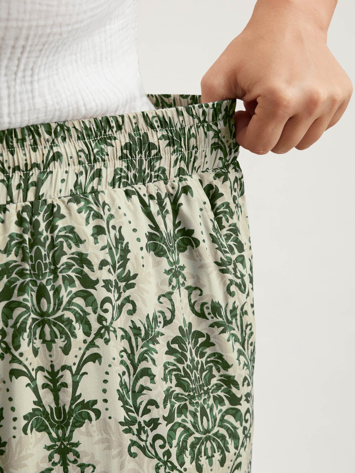 Damask Print Tassel Straight-Leg Pants - Image 11