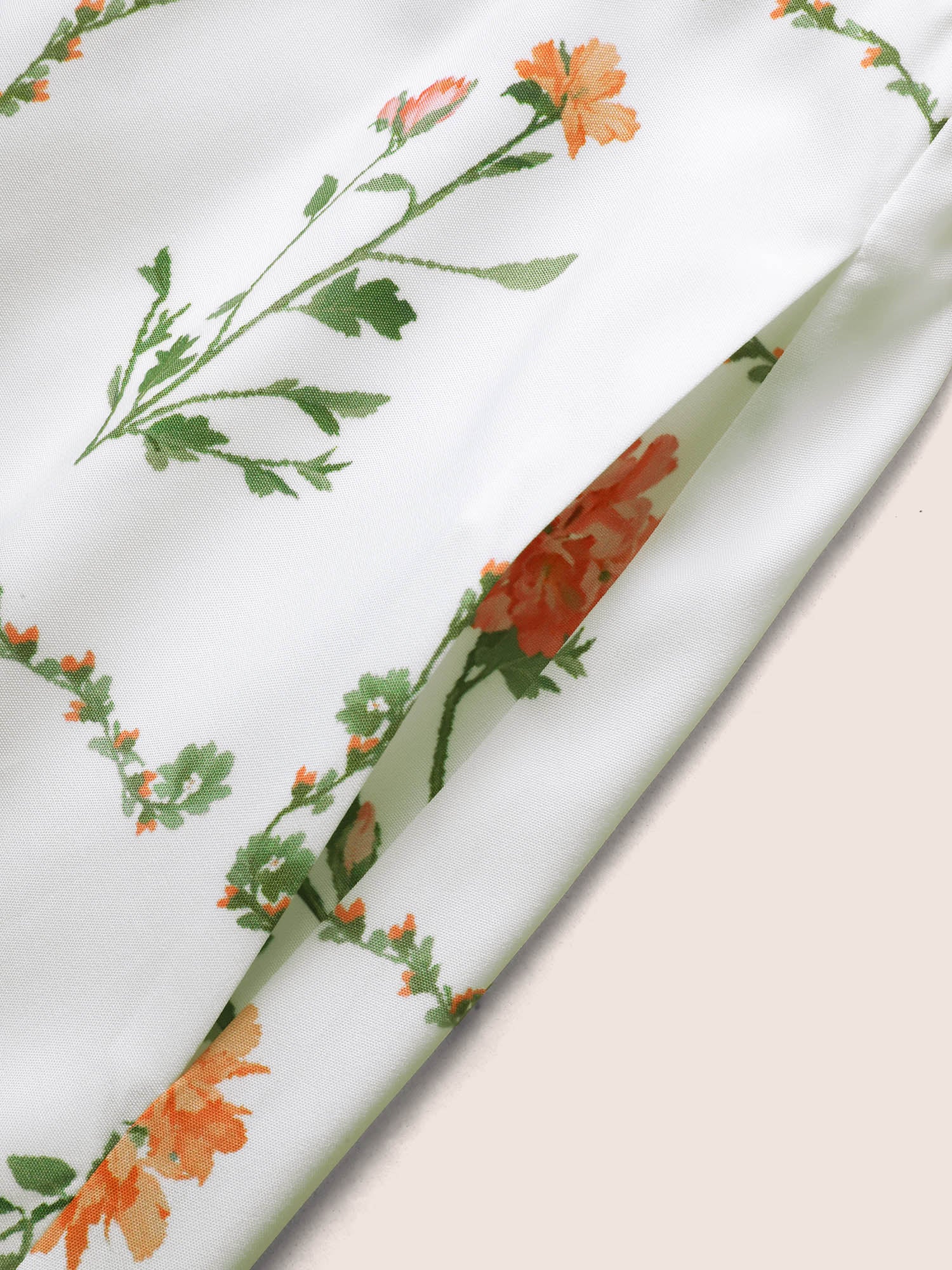Boho Print Tie Knot Shirred Lantern Sleeve Dress - Image 8