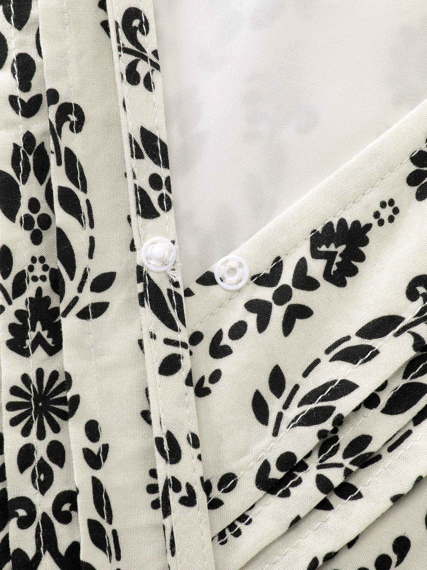 Boho Print Toothpick Pleat Slit Midi Dress - Image 6