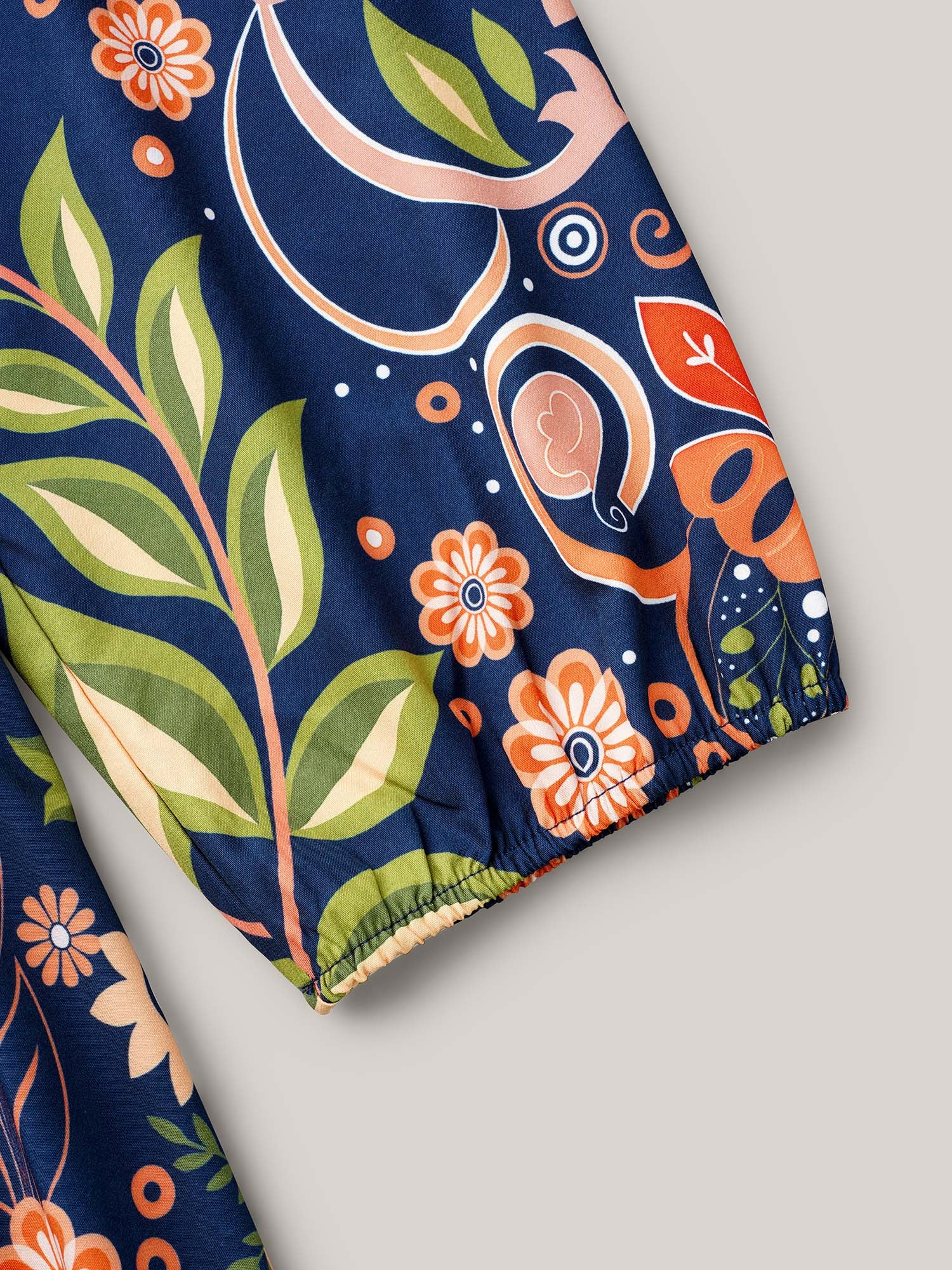 Boho Print V-Neck Pockets Mini Dress - Image 6