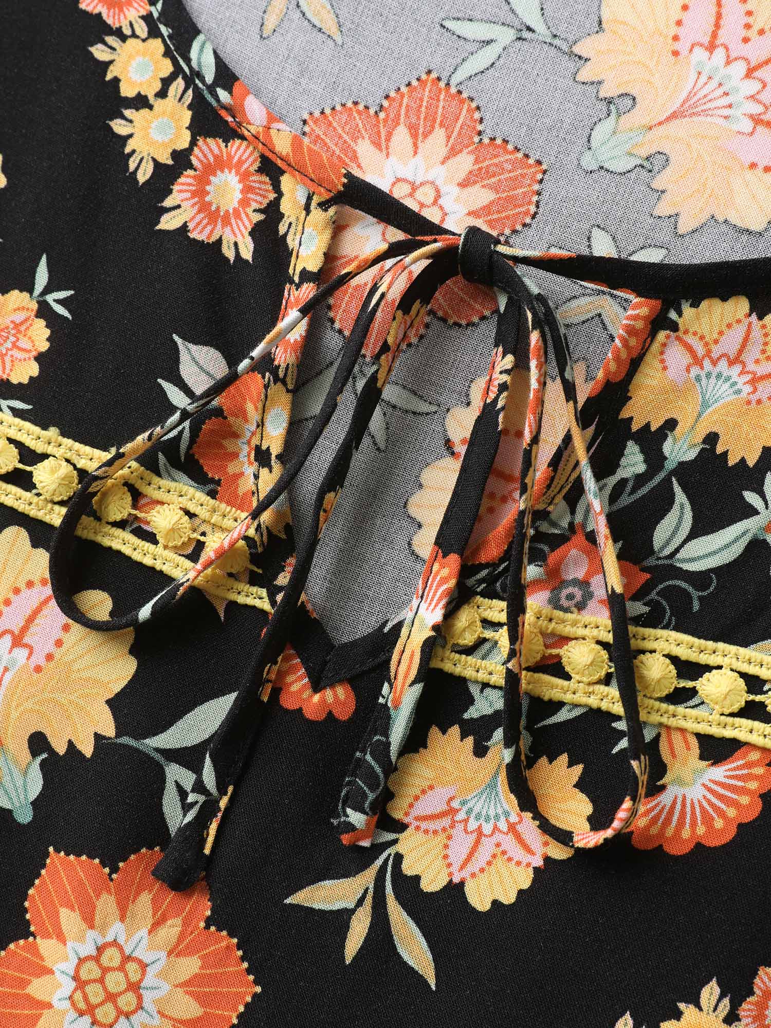 Boho Print Waist Stretchy Midi Dress - Image 6
