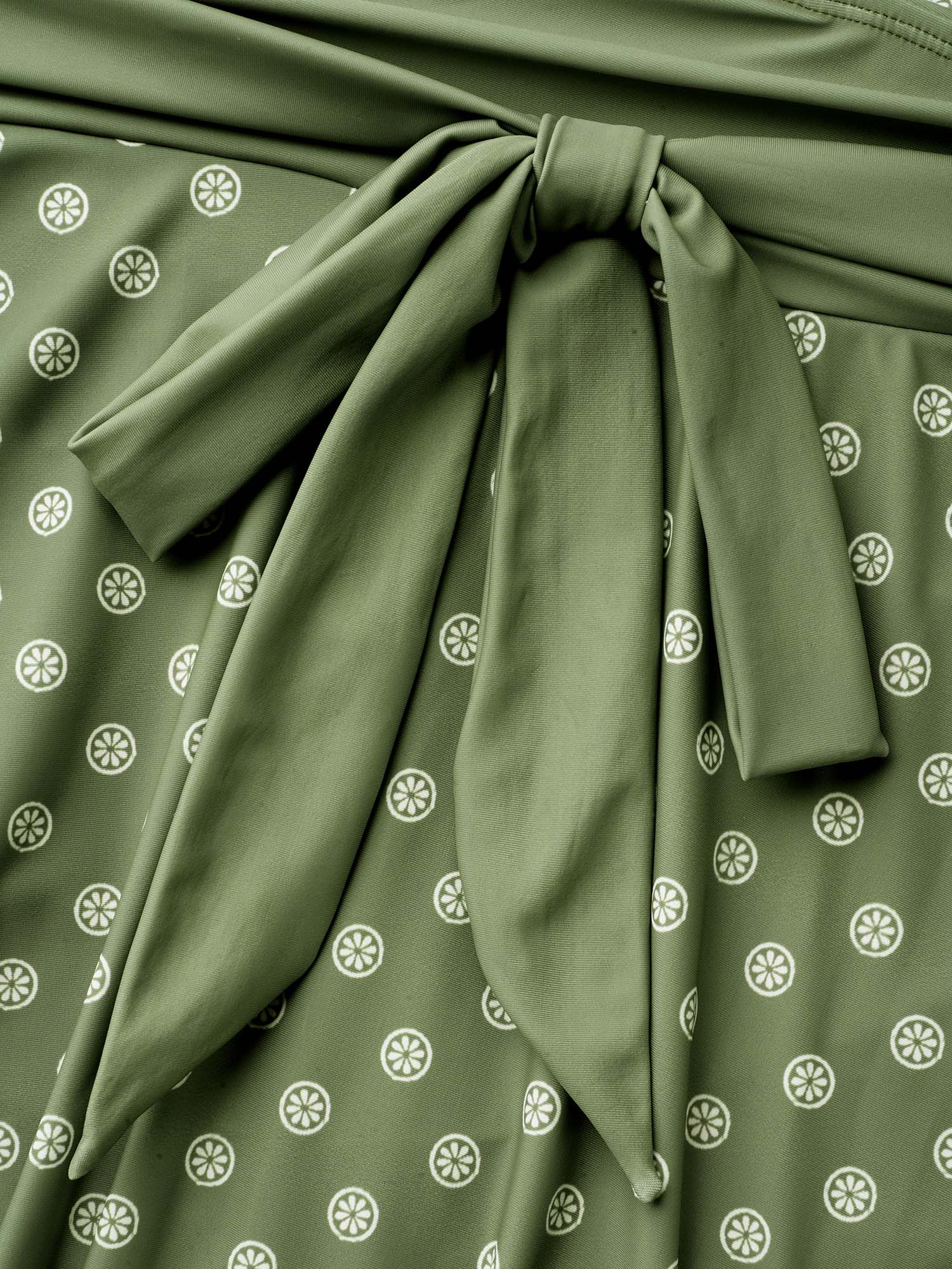 Boho Print Waist-Tie Surplice Neck Swim Dress - Image 7