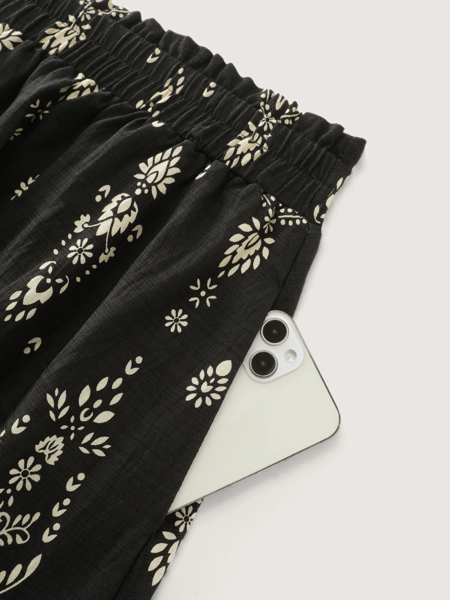 Boho Print Wide Waistband Midi Skirt - Image 7