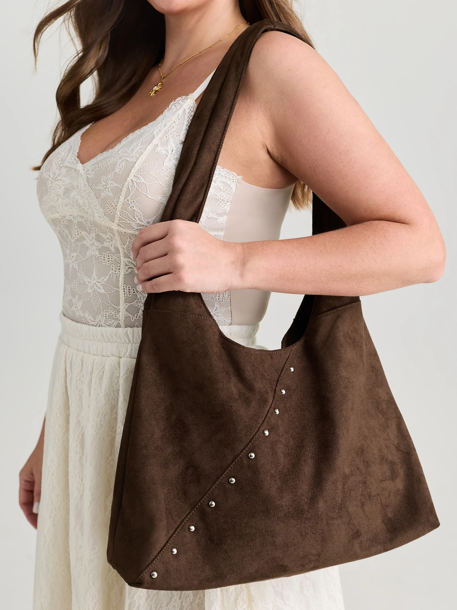 Boho Rivets Spacious Shoulder Bag - Image 2