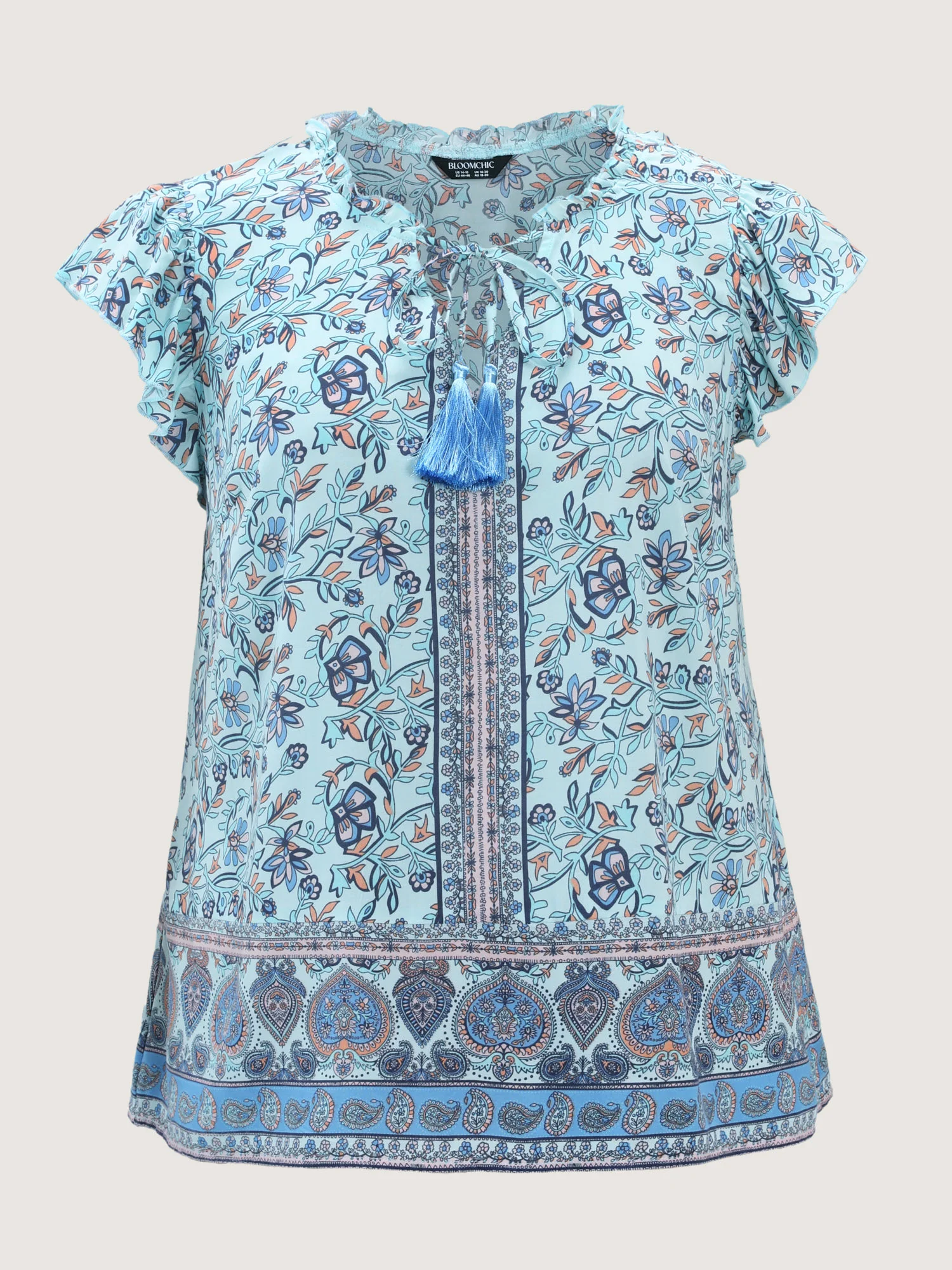 Boho Romance Bust-Friendly Drawstring Blouse - Image 7