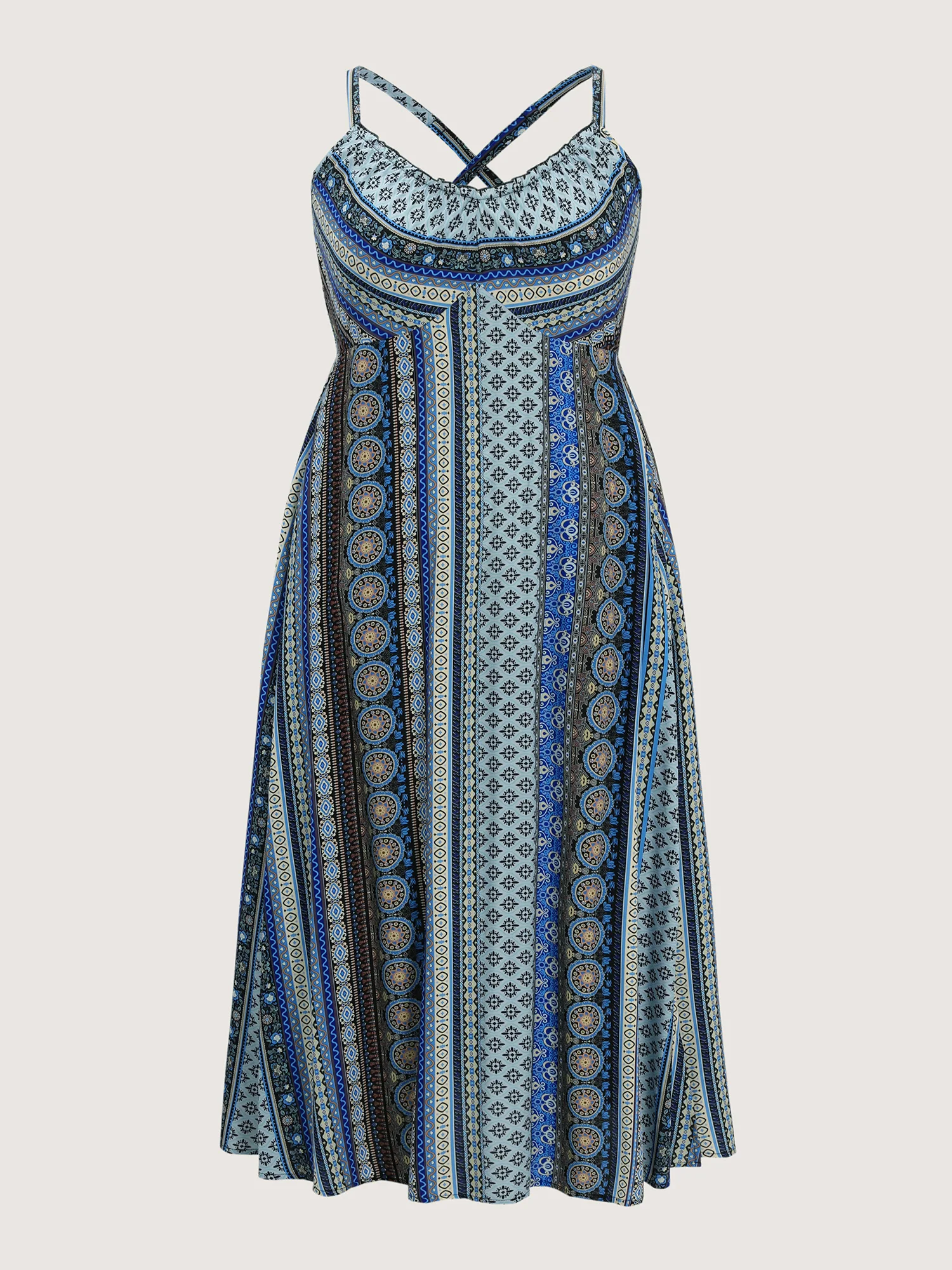 Boho Stripe Rayon Pockets Cami Maxi Dress - Image 7