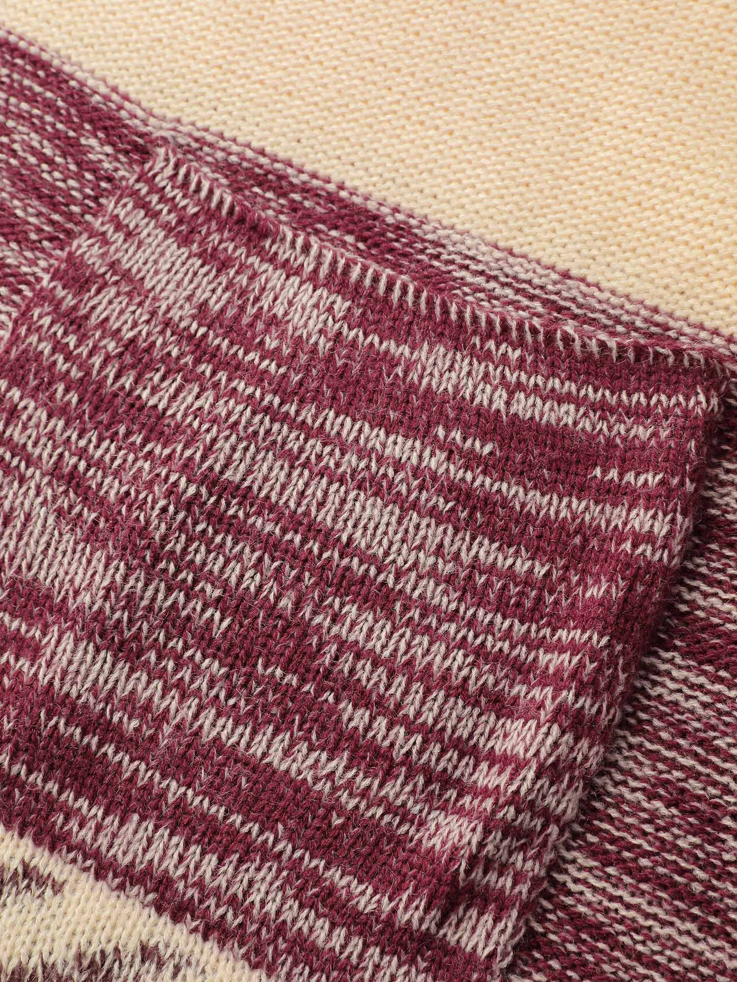 Boho Striped Jacquard Open-Front Knit Cardigan - Image 5