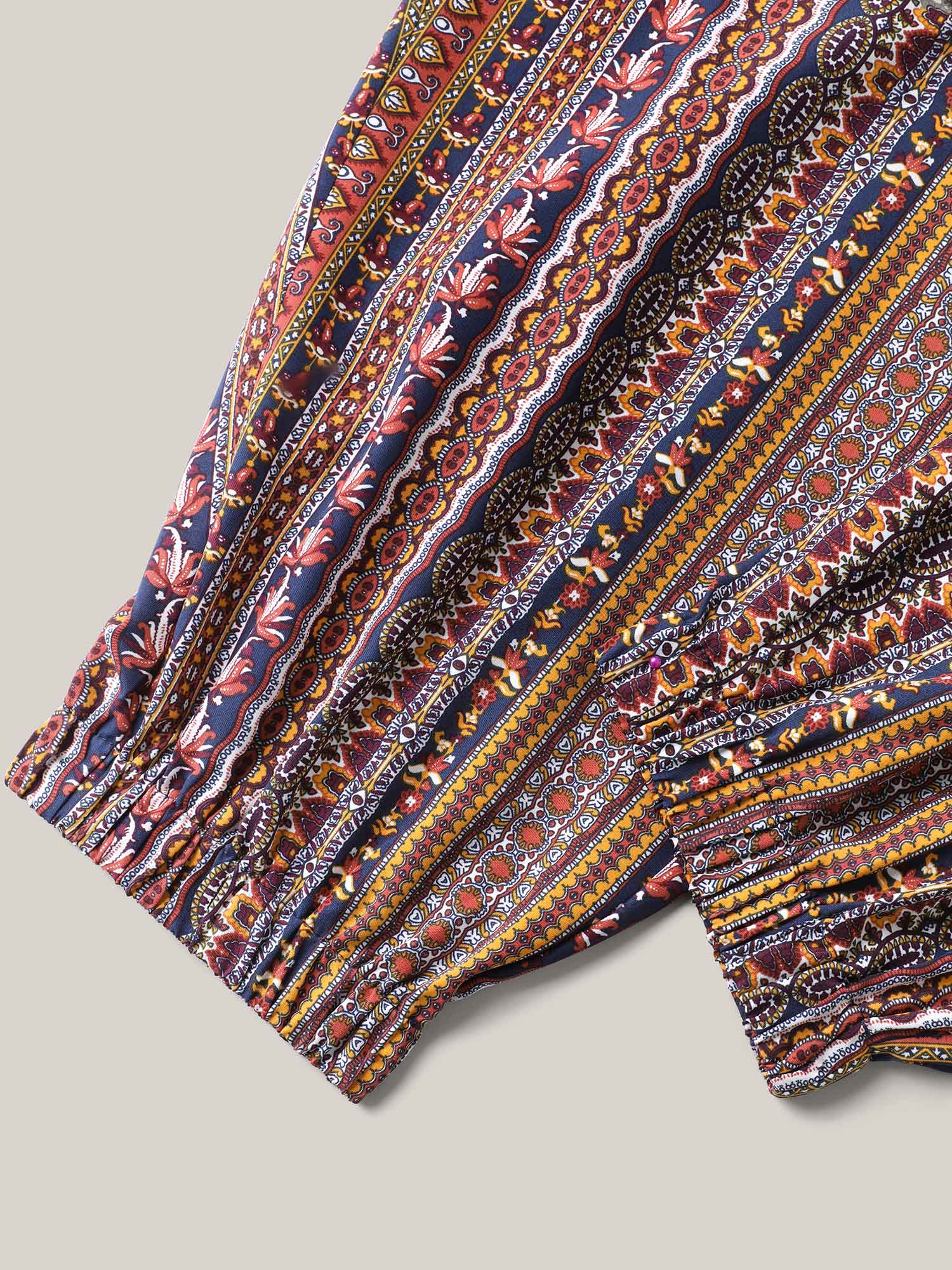 Boho Striped Split Jogger Pants - Image 6