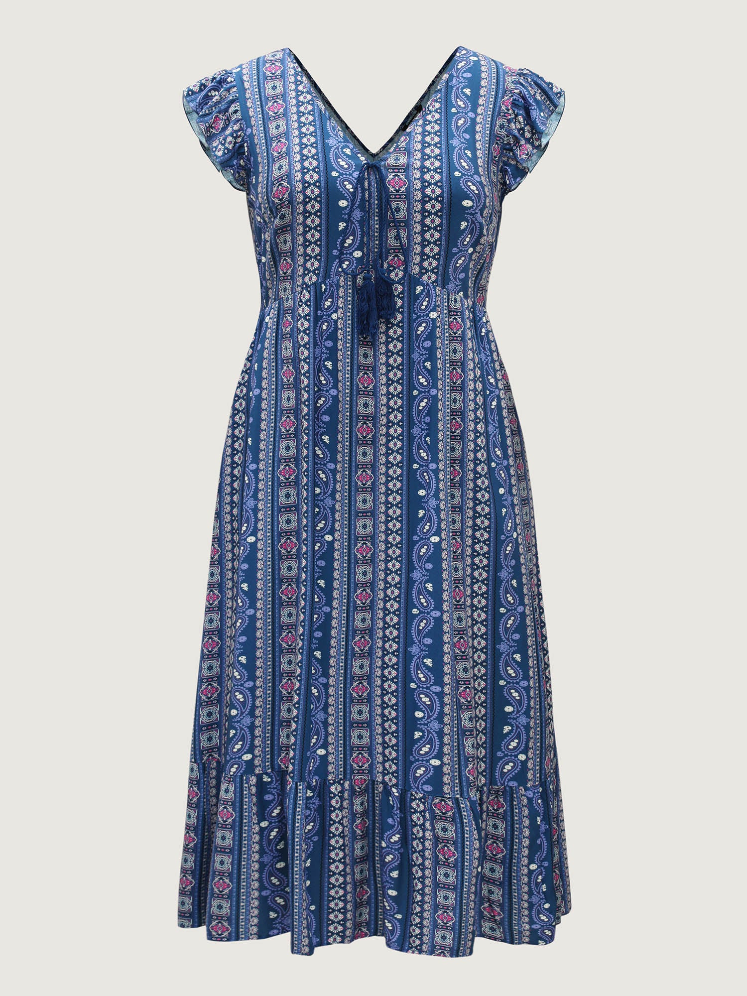 Boho Stripes High Waisted Maxi Dress - Image 7