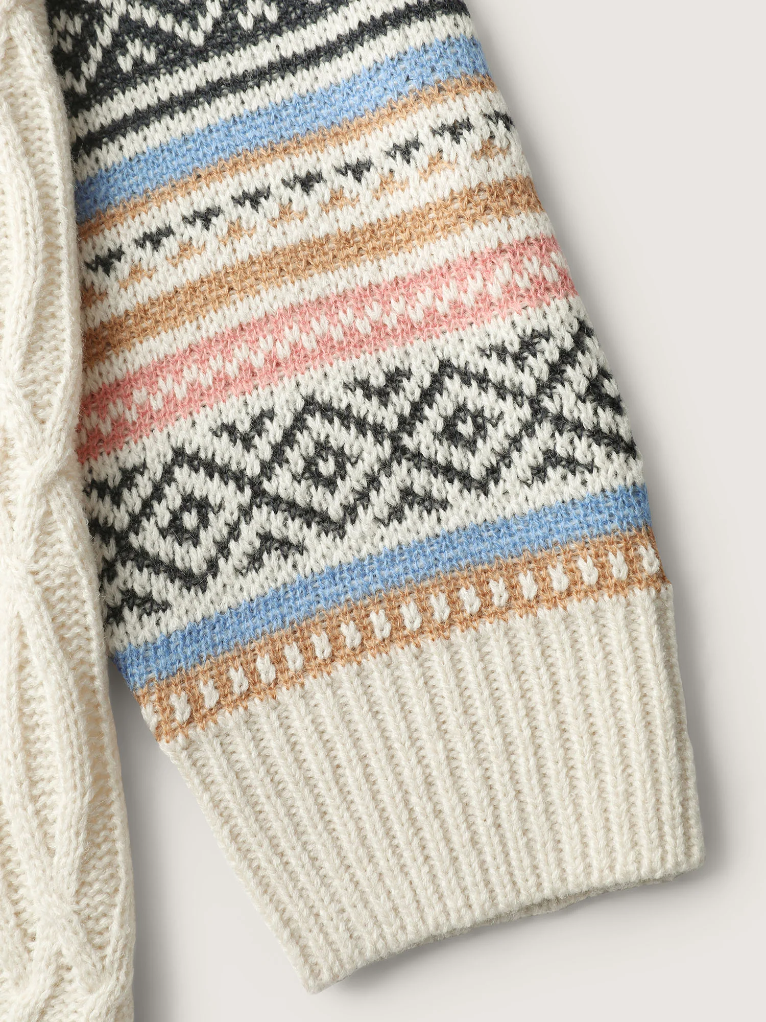 Boho Stripes Jacquard Textured Pullover - Image 6