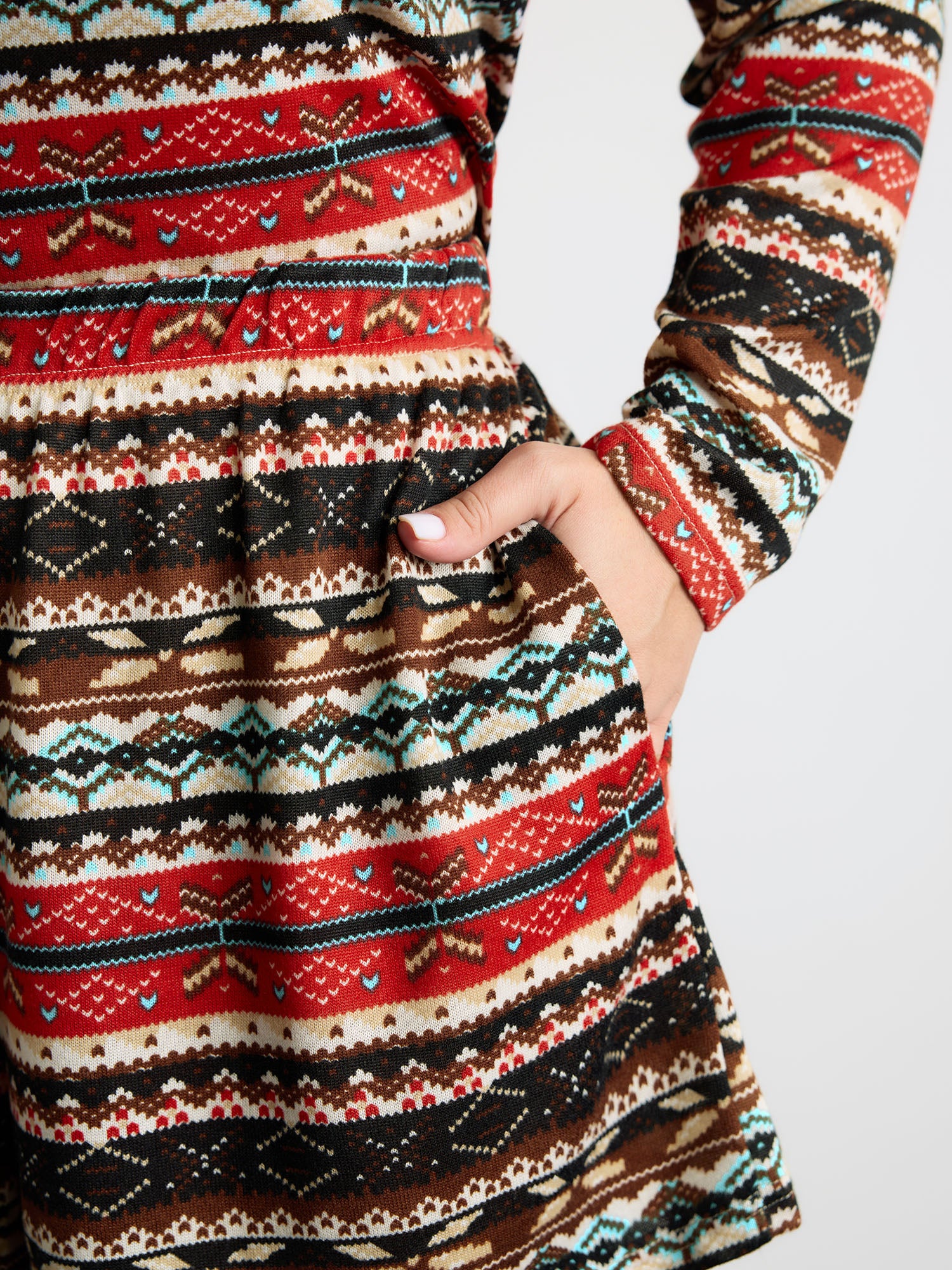 Boho Stripes V-Neck Co-Ord Lounge Set - Image 6
