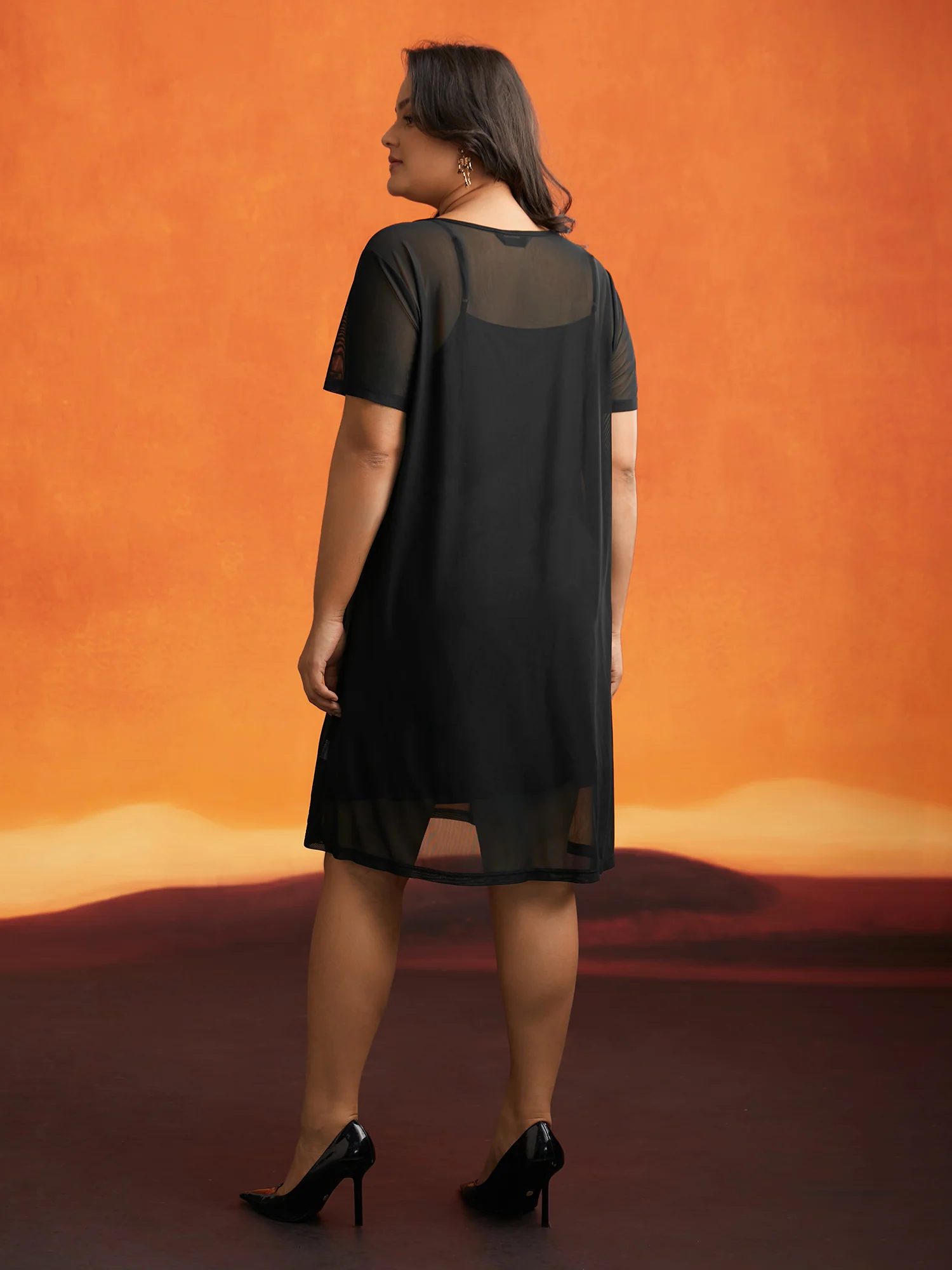 Bone Stamping Gold Accents Mini Dress - Image 4