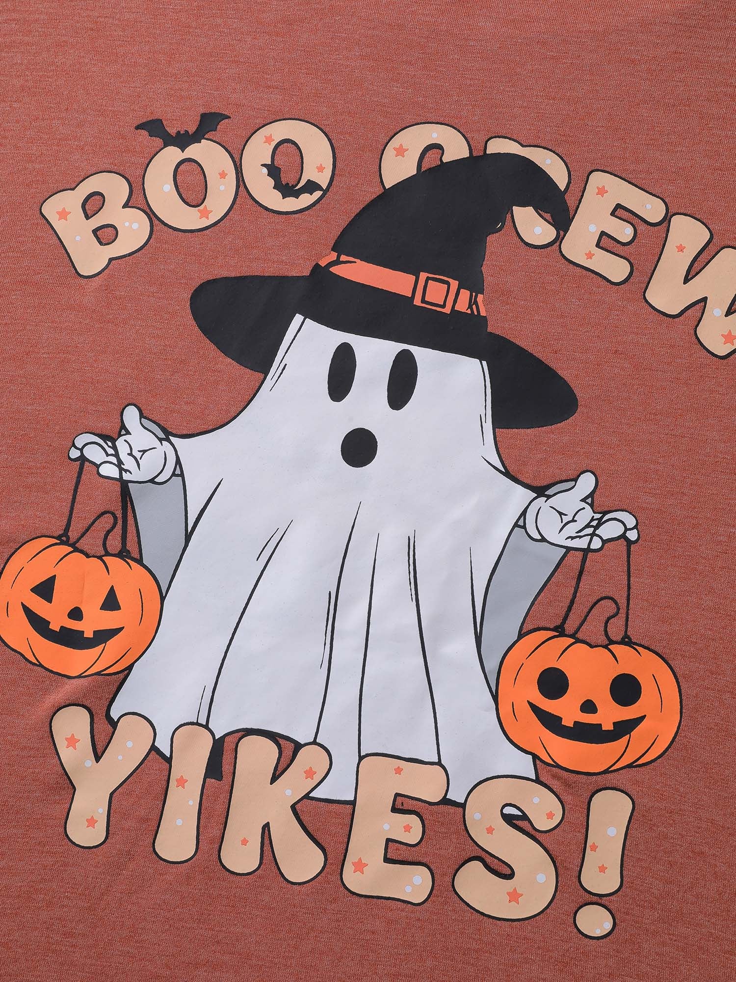 Boo Crew Halloween Round Neck T-Shirt - Image 6