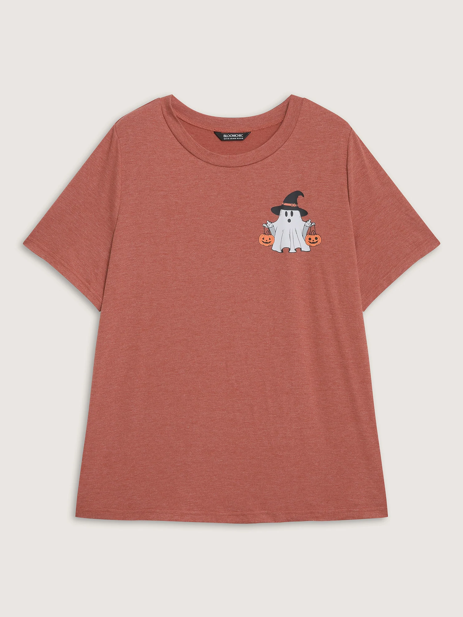 Boo Crew Halloween Round Neck T-Shirt - Image 8