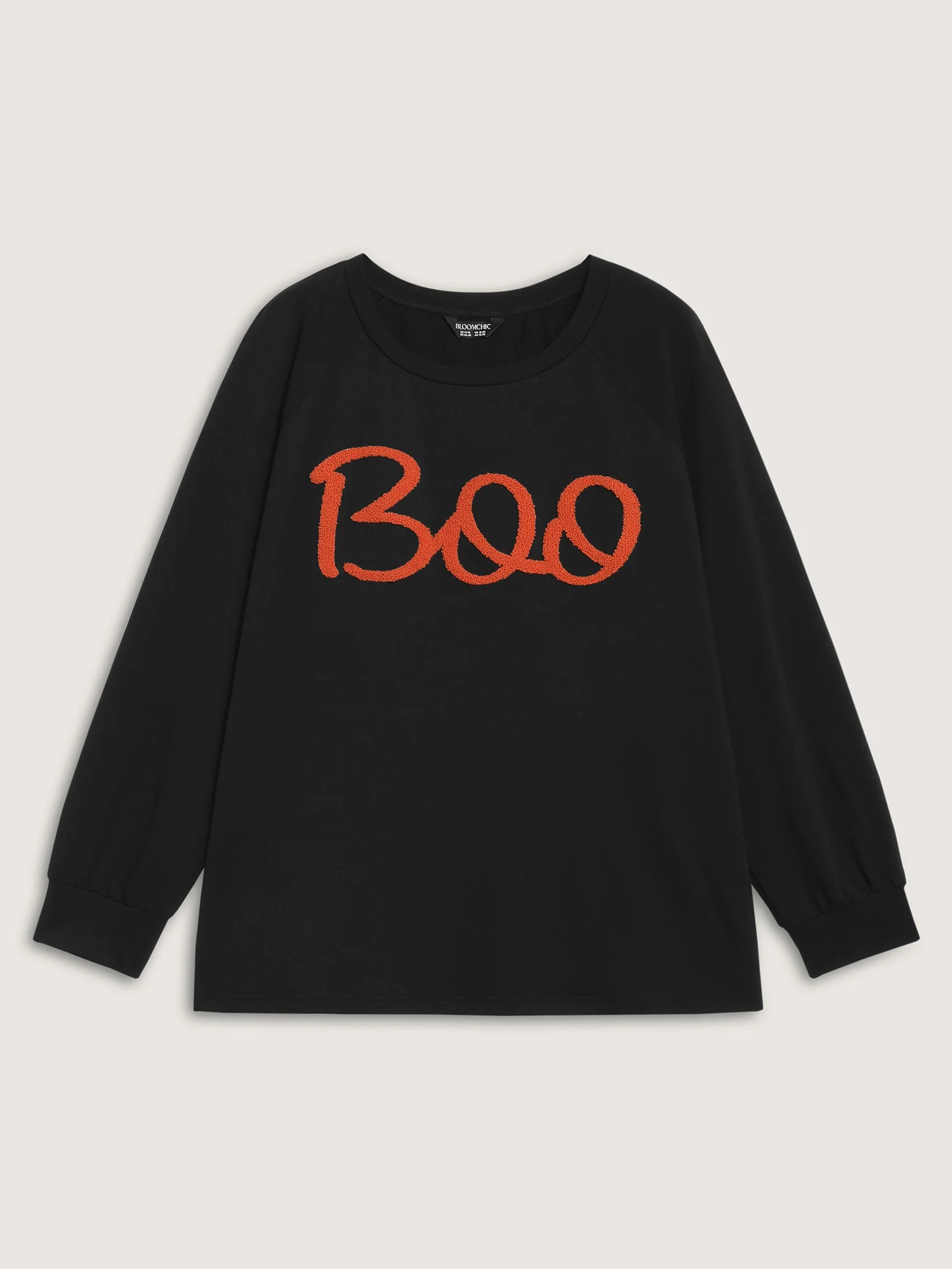 Boo-tiful Embroidery Towel Texture Sweatshirt - Image 5