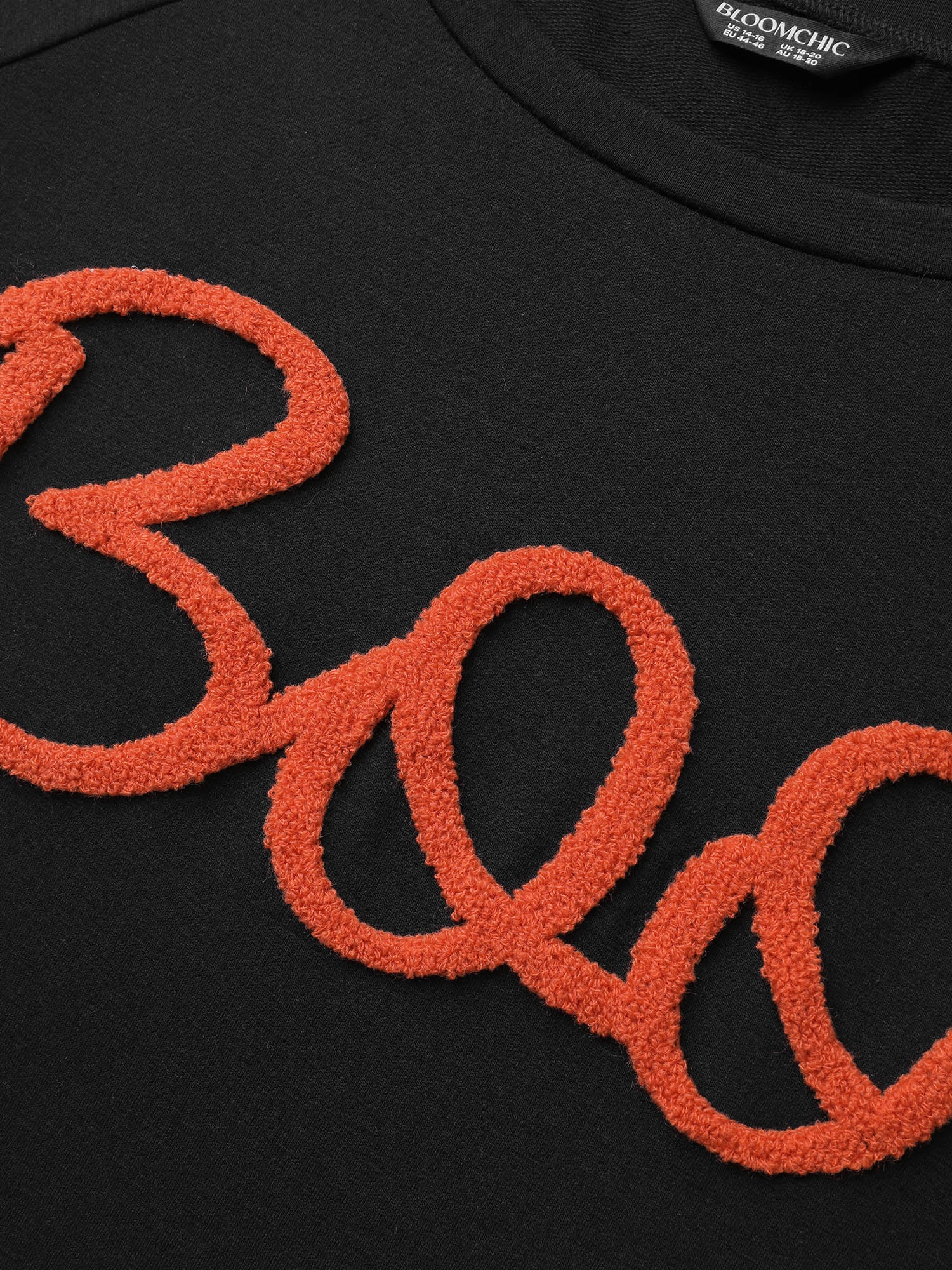 Boo-tiful Embroidery Towel Texture Sweatshirt - Image 6