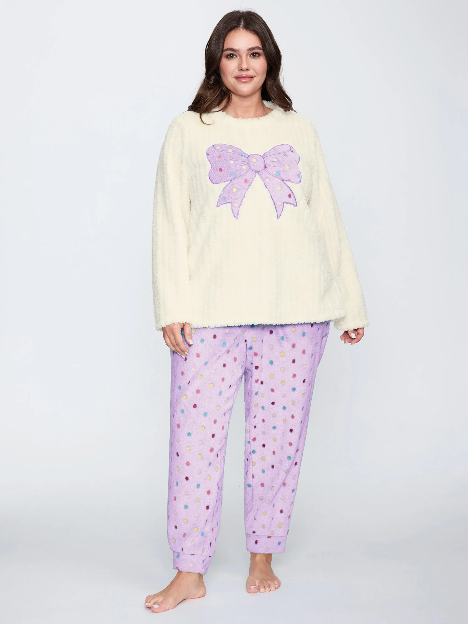 Bow Beautiful Applique Embroidery Lounge Top - Image 8