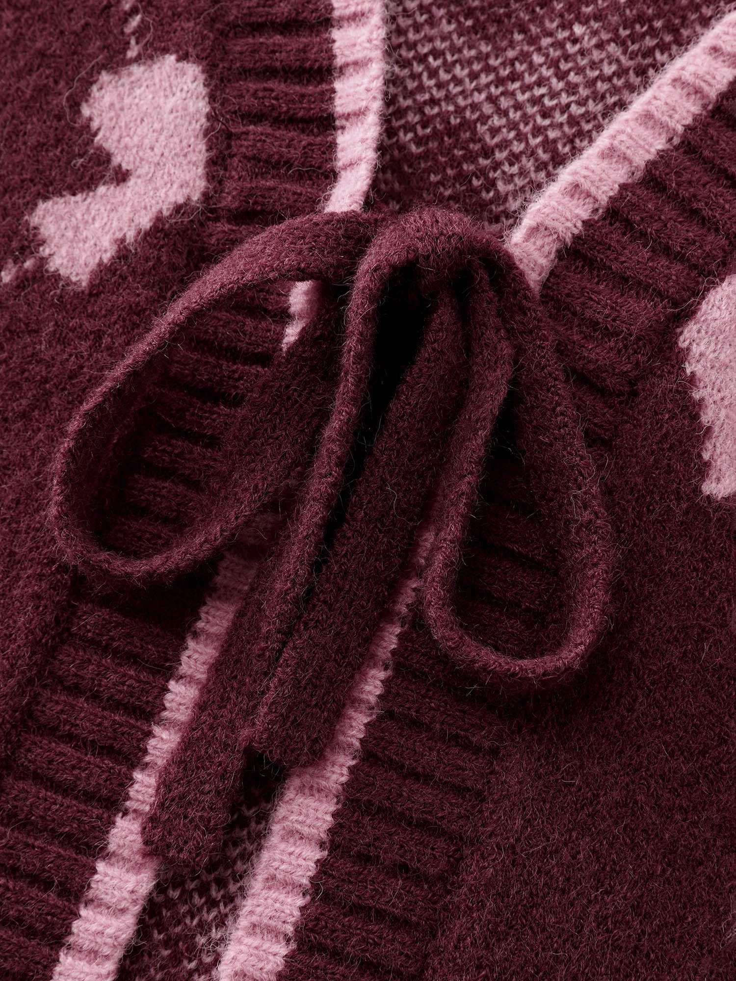 Bow Beautiful Jacquard Front-Tie Knit Cardigan - Image 5