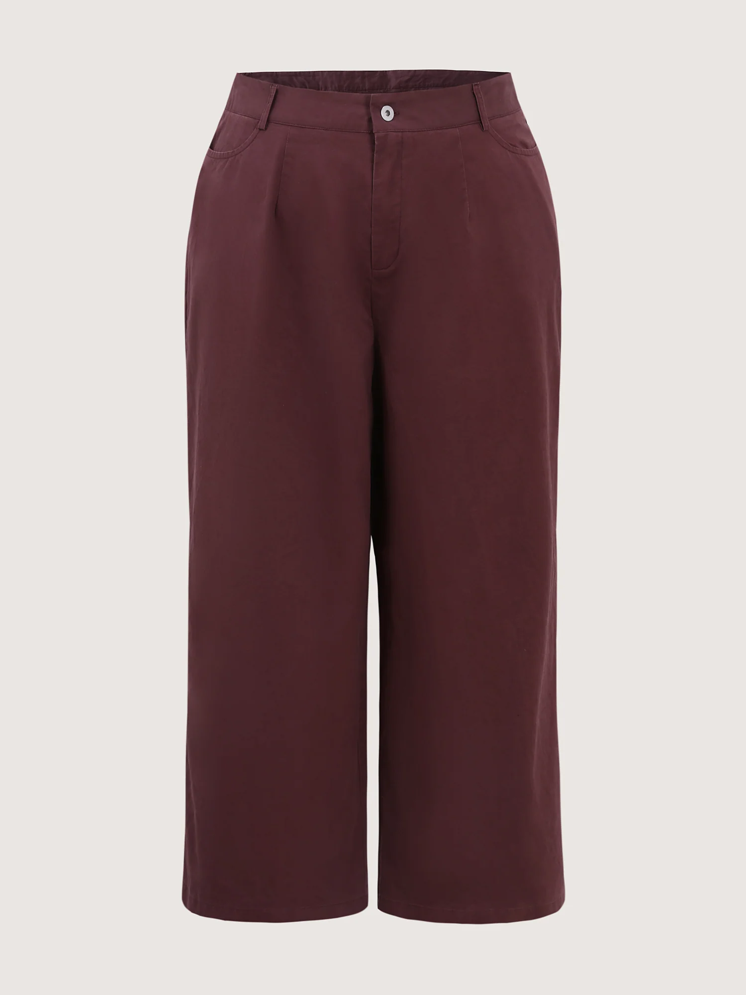 Cotton Bow Embroidery Pockets Plain Pants - Image 7