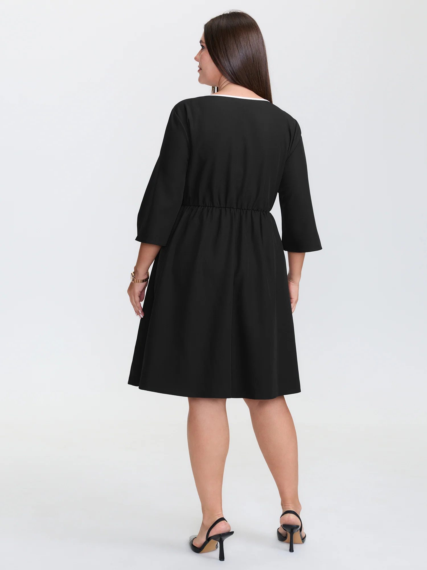 Bow-Front Waist Tie Midi Dress - Image 4