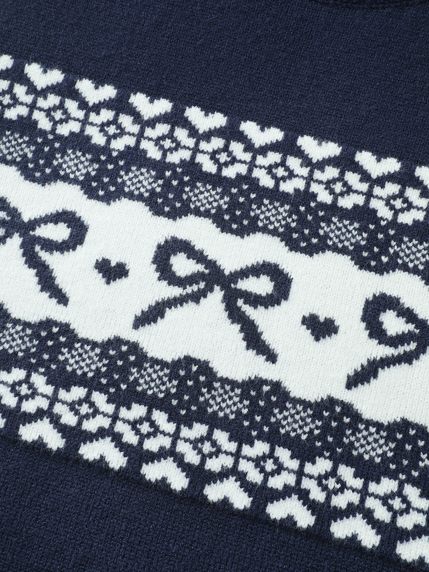 Supersoft Bow Pattern Jacquard Blend Pocket Pullover - Image 5