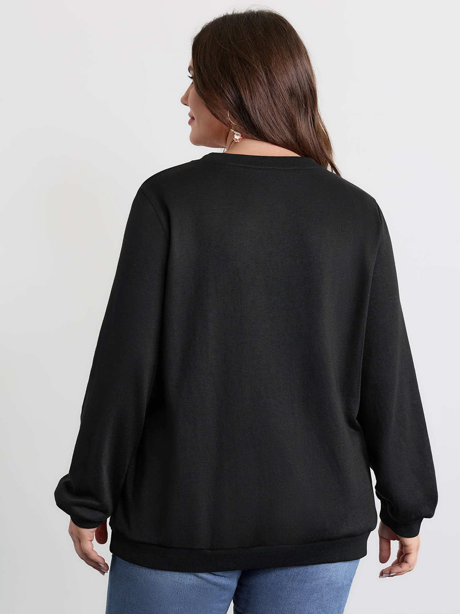 Bow Sequin Embroidery Sweathshirt - Image 5
