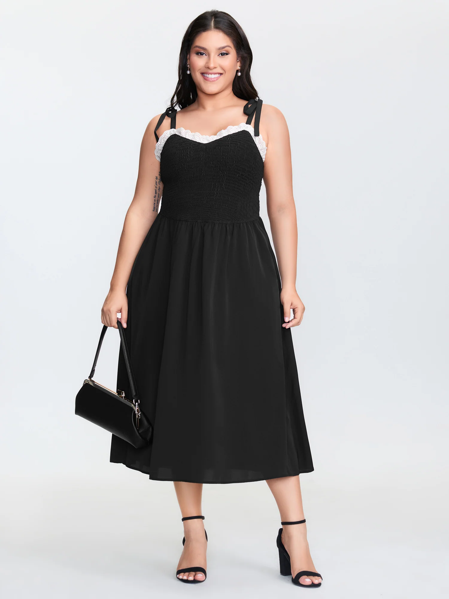 Bow-tie Straps Flowy Maxi Dress