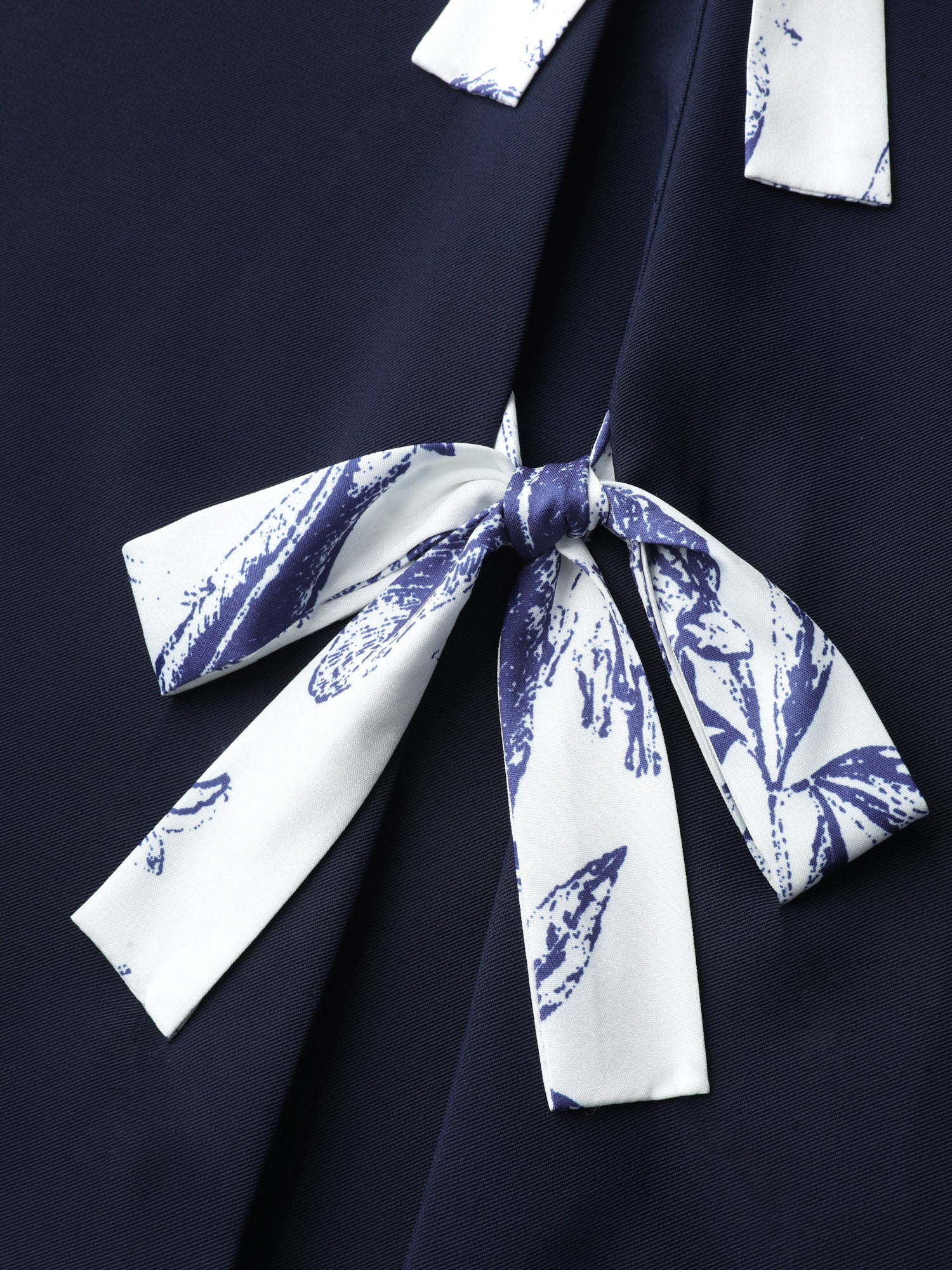 Bowknot Back Split Hem Contrast Blazer - Image 6