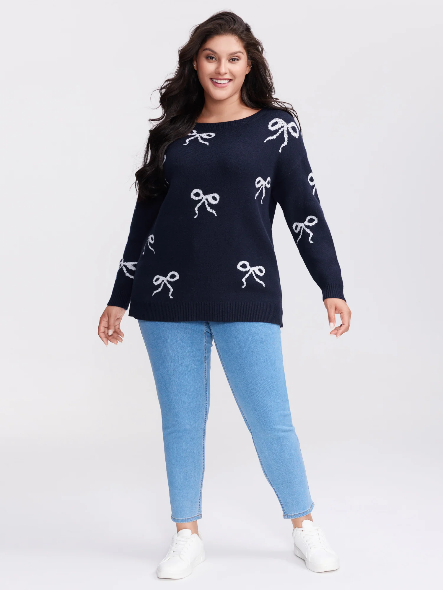 Supersoft Bowknot Boat Neckline Pullover - Image 3
